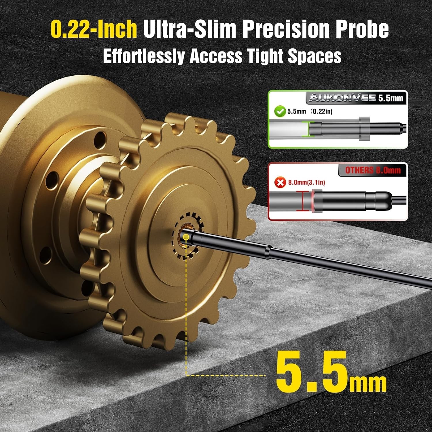 Industrial Endoscope Camera 1080P HD 4.3» Screen Borescope Inspection Camera US