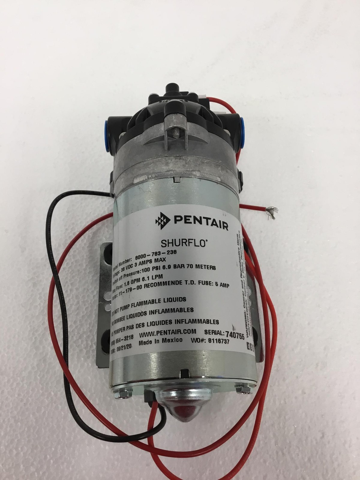 12x New SHURFLO 8000-783-238 Diaphragm Pump 3 Chamber 1.6 GPM 36VDC Pentair