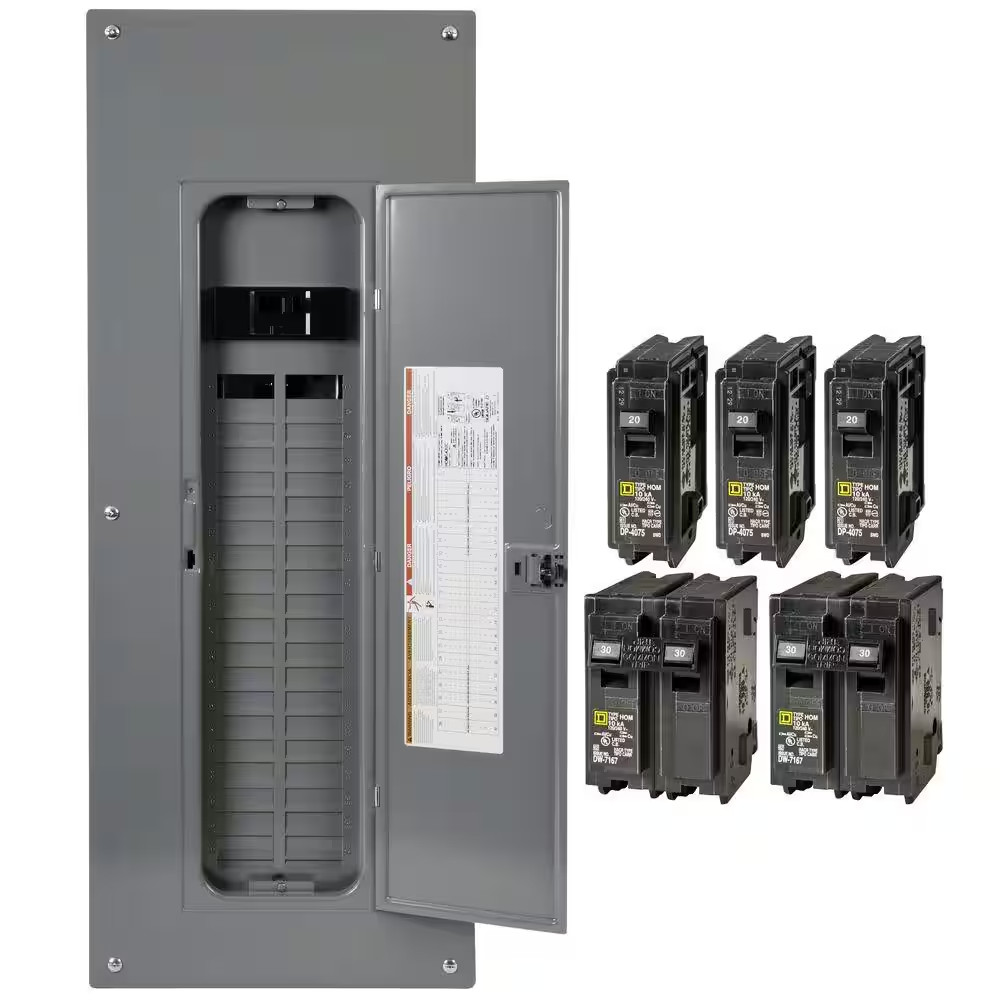 Square D Main Breaker 200 Amp 40-Space 80-Circuit Plug-On Neutral Load Center