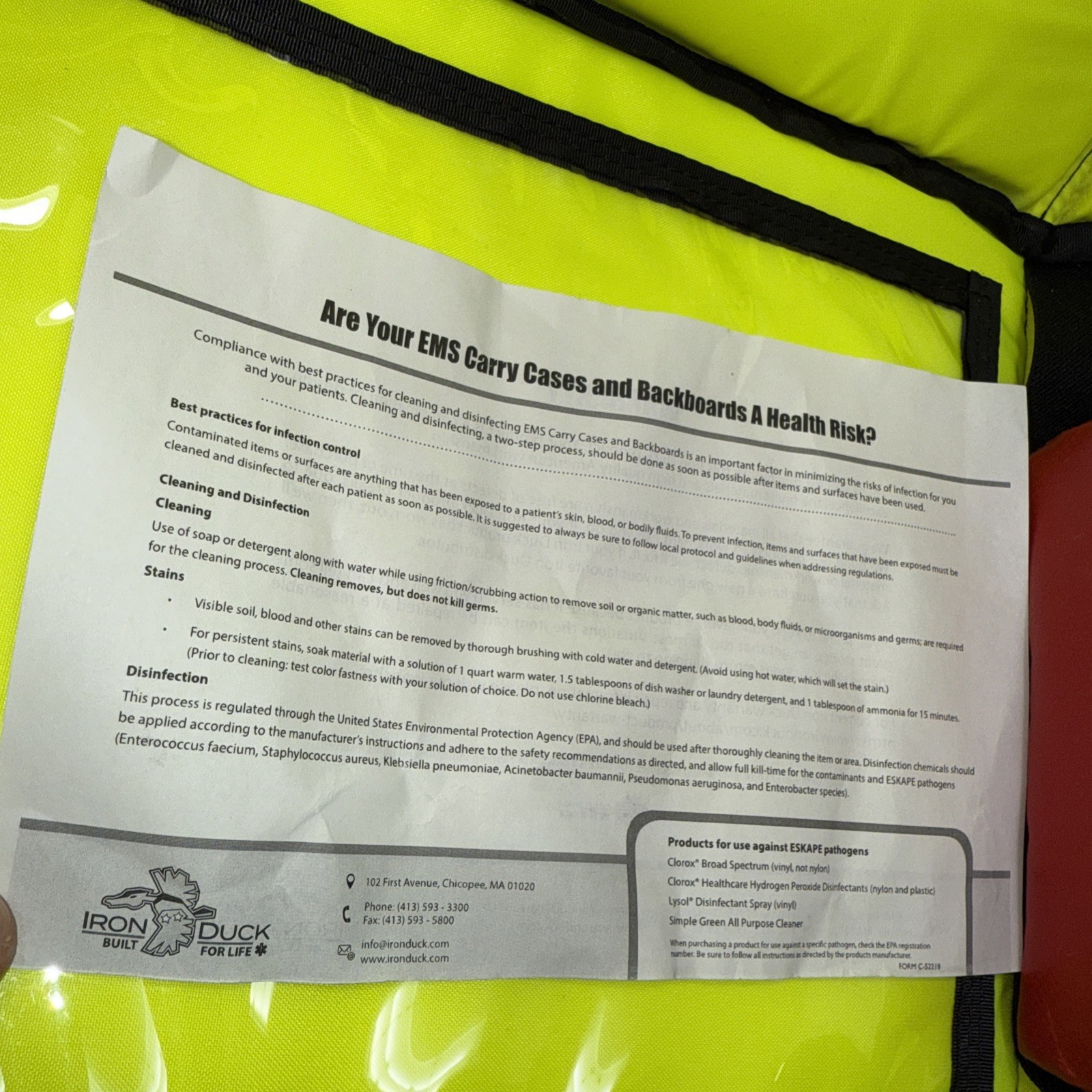 Iron Duck Lucas 2 Red BLS Backpack First Responders EMT Medical Trauma Bag READ!