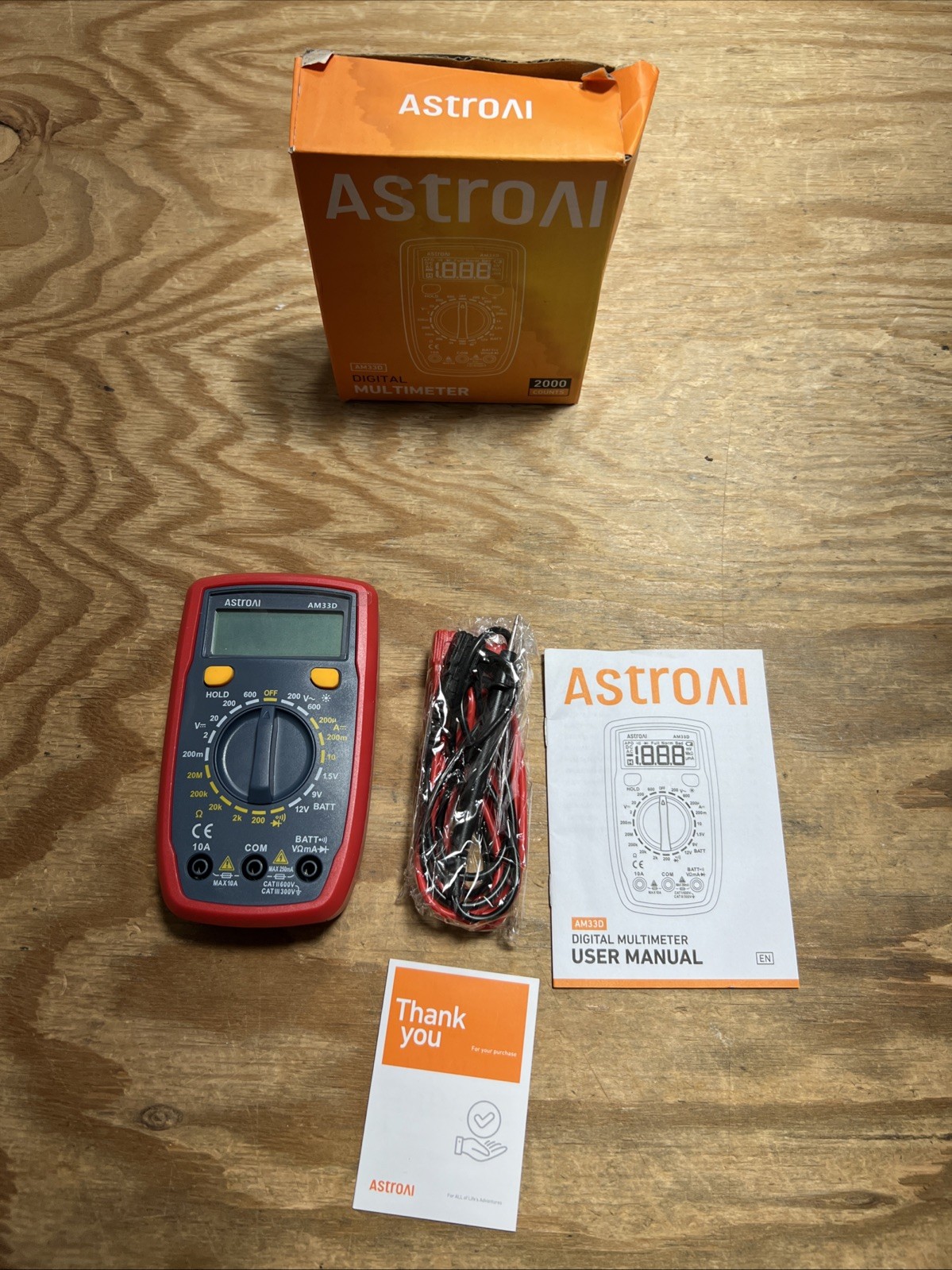 Astro AI AM33D 2000 Counts Digital Multimeter Tester AstroAI