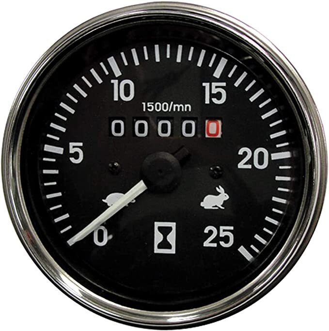 Tractor Tachometer fits Clockwise Rotation 0-2500RPM