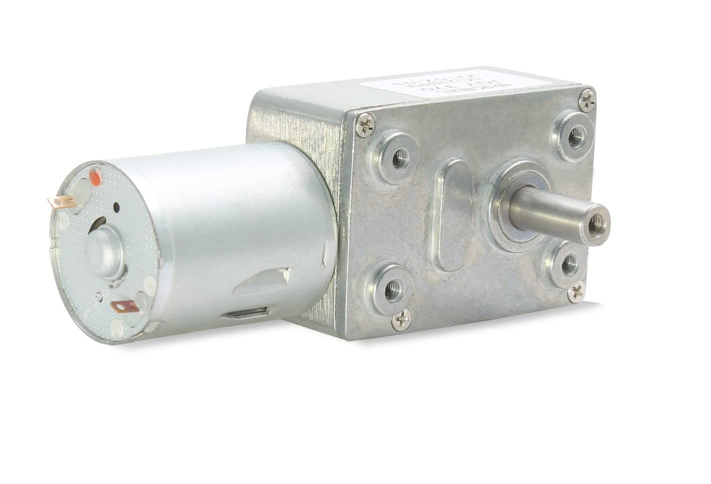 12V 6RPM High Torque DC Motor, Mini JGY 370 Motor Worm Gear Motor Small Electric