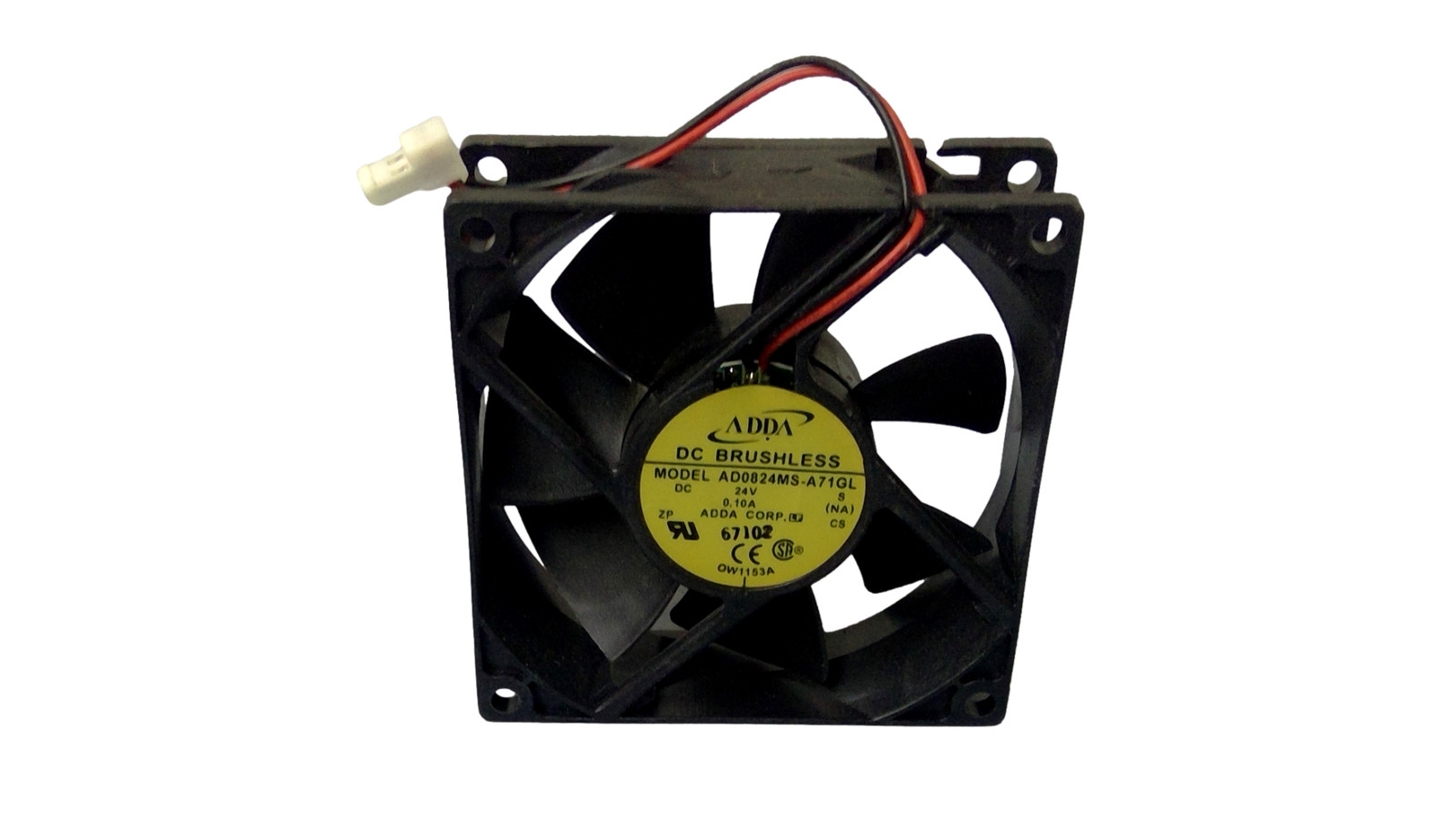 ADDA AD0824MS-A71GL 80*80*25mm 24V 0.10A Inverter Cooling Fan 2-wire
