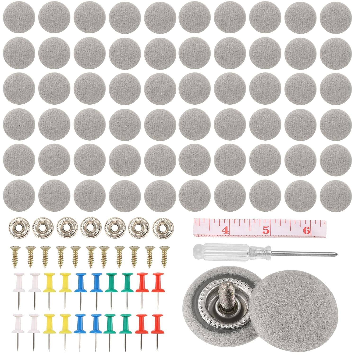 60PCS Car Roof Headliner Repair Kit | Auto Roof Snap Rivets with Installation To