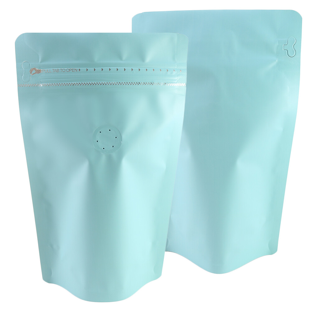 25 pcs Color Food Safe Stand Up Coffee Bag with Valve and Pull Zip (4oz or 8oz)