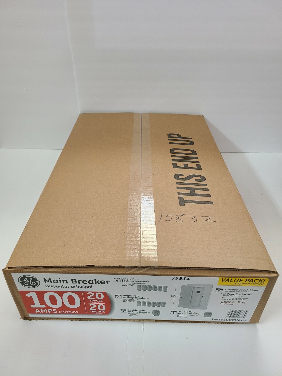 GE 20-Circuit Flush Surface Wall Main Breaker-Box Load Electrical Panel 100 Amp