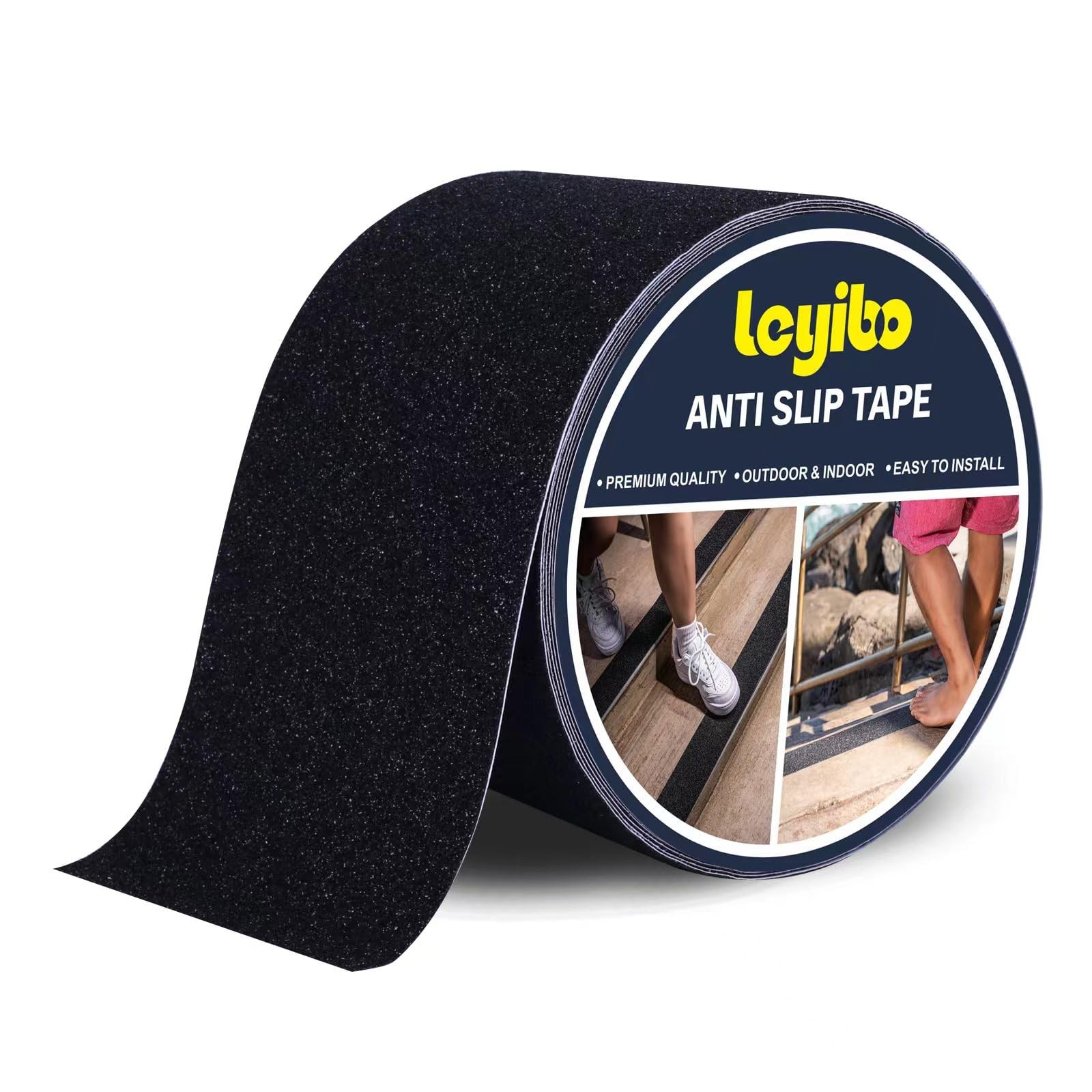 Anti Slip Tape, 4 Inch x 42 Ft Grip Tape for Stairs Outdoor/Indoor, Waterproof N