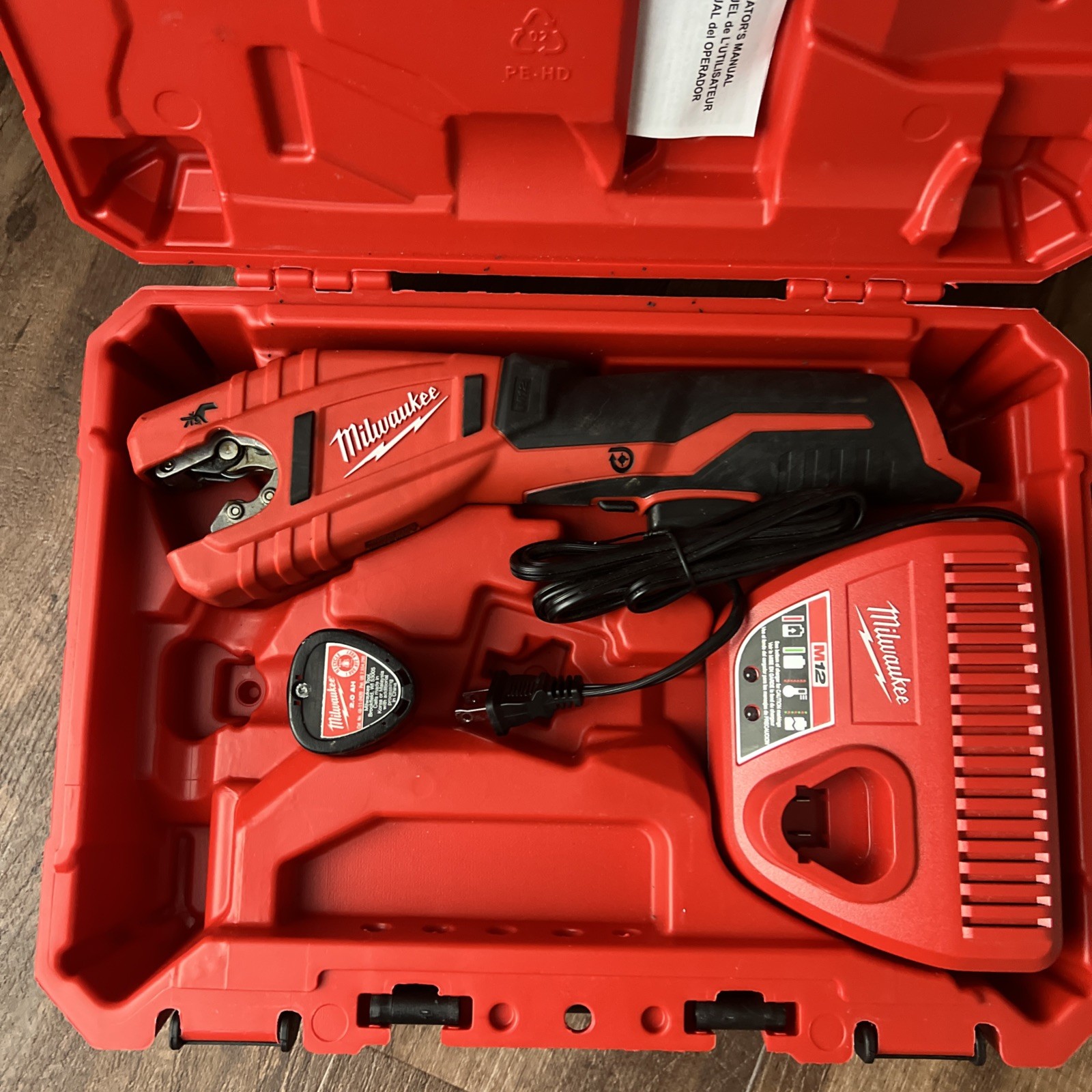 Milwaukee 2471-20 M12 Cordless Copper Tubing Cutter – Battery & Charger & Case