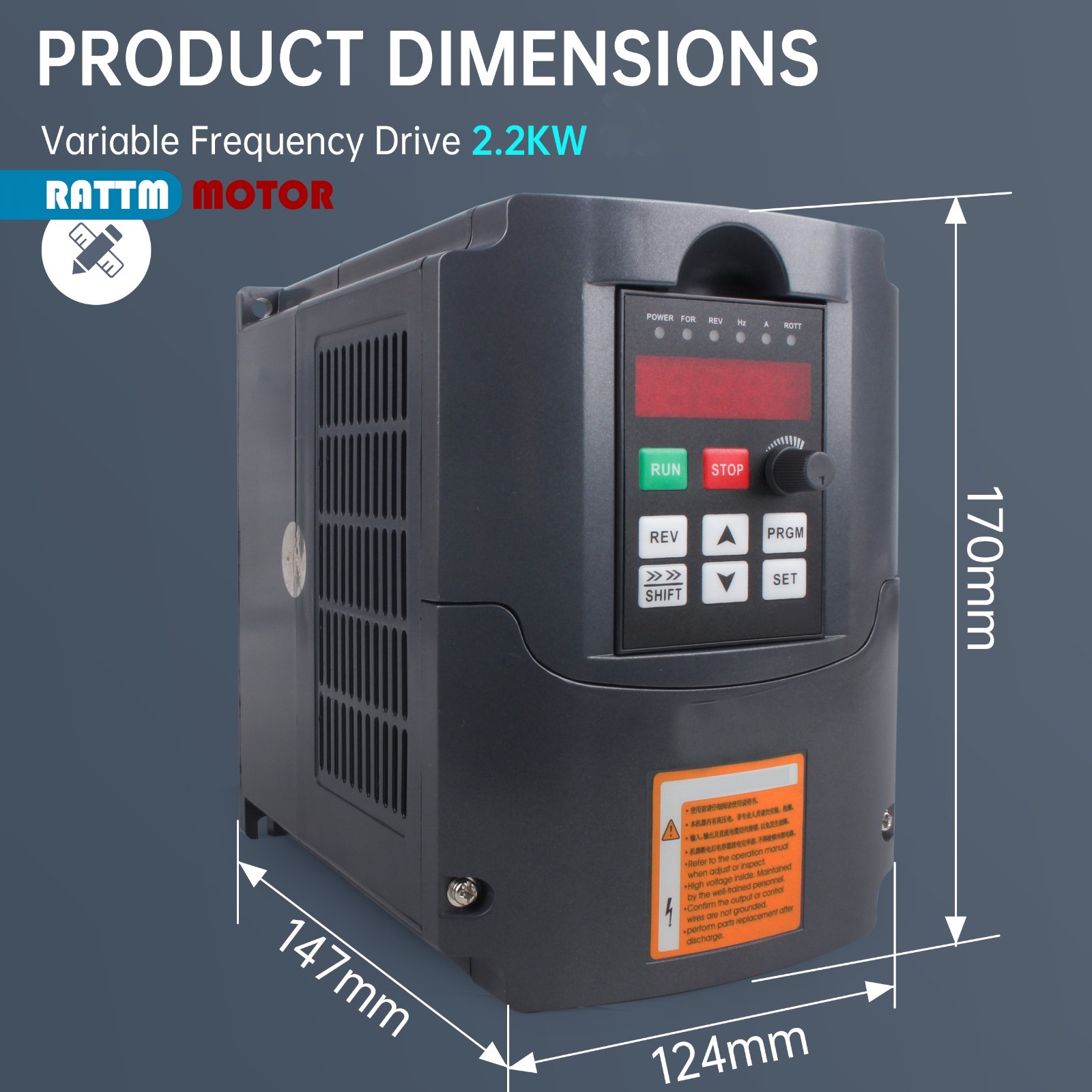 US SHIP】2.2KW 220V Water Cooled CNC Spindle Motor+VFD Driver Inverter+80mm Mount