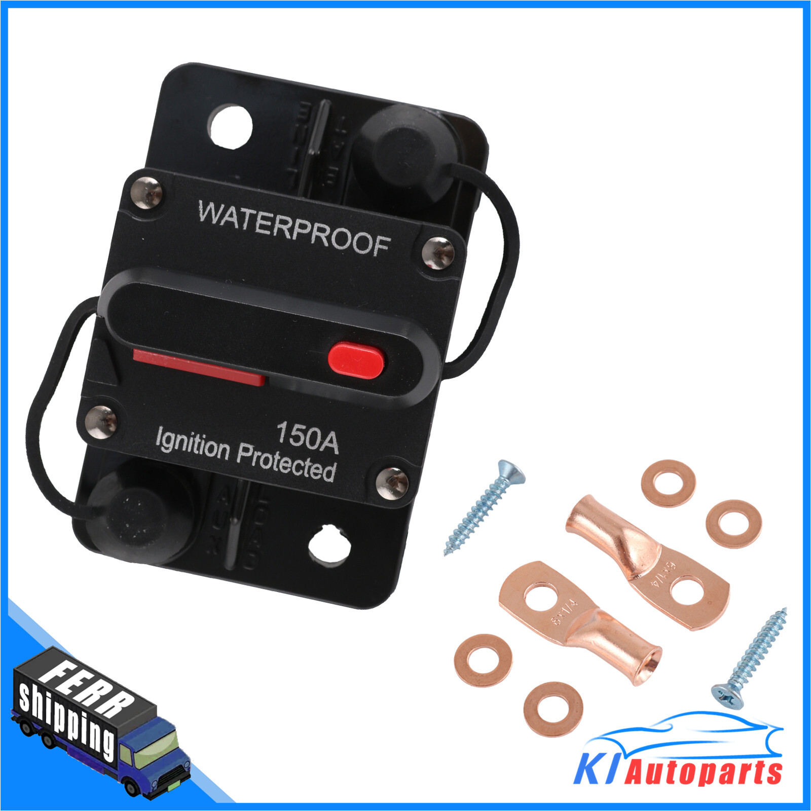 12V-48V DC 30A-300A Amp Circuit Breaker Audio Fuse Boat Car Manual Reset Switch