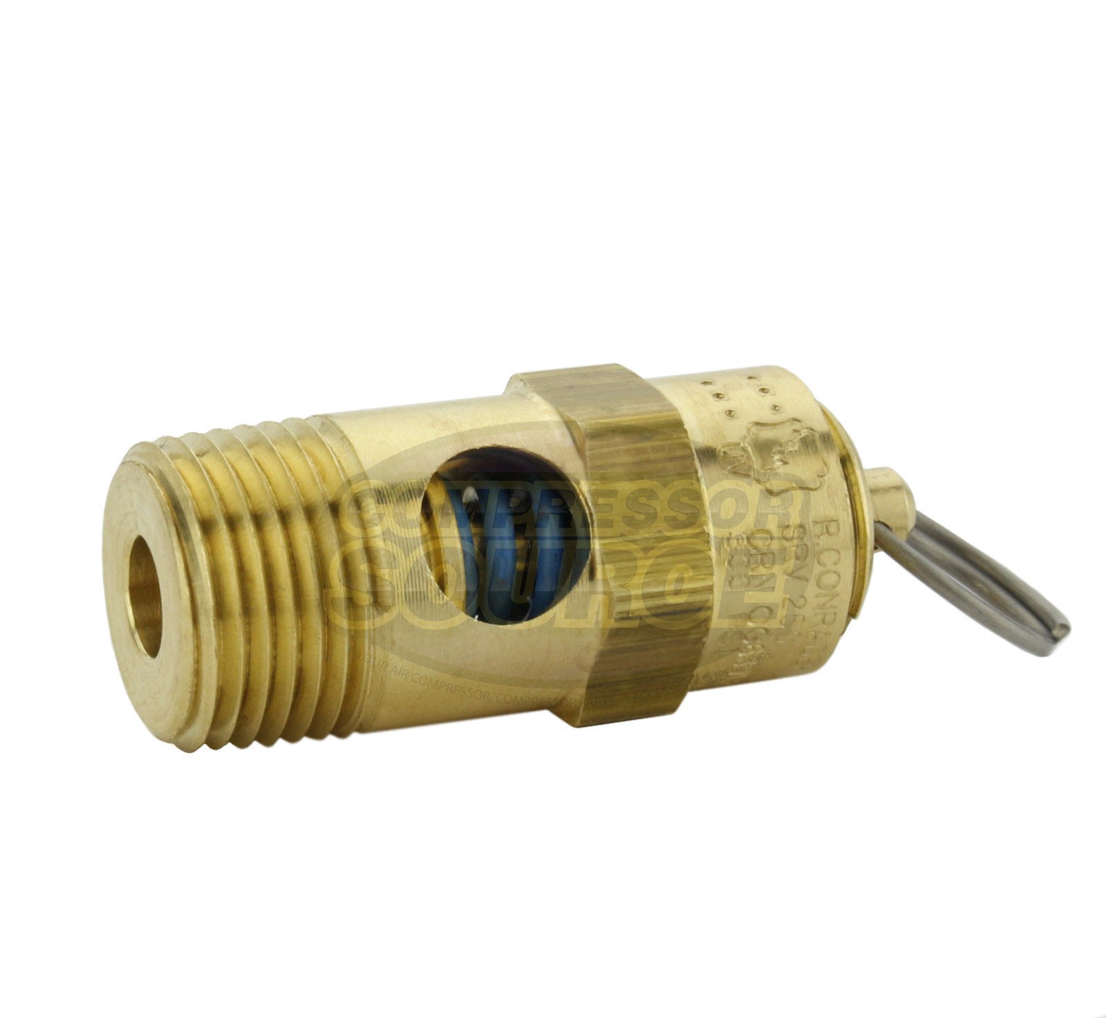 150 PSI 3/8″ Male NPT Air Compressor Safety Relief Pop Off Valve Solid Brass USA