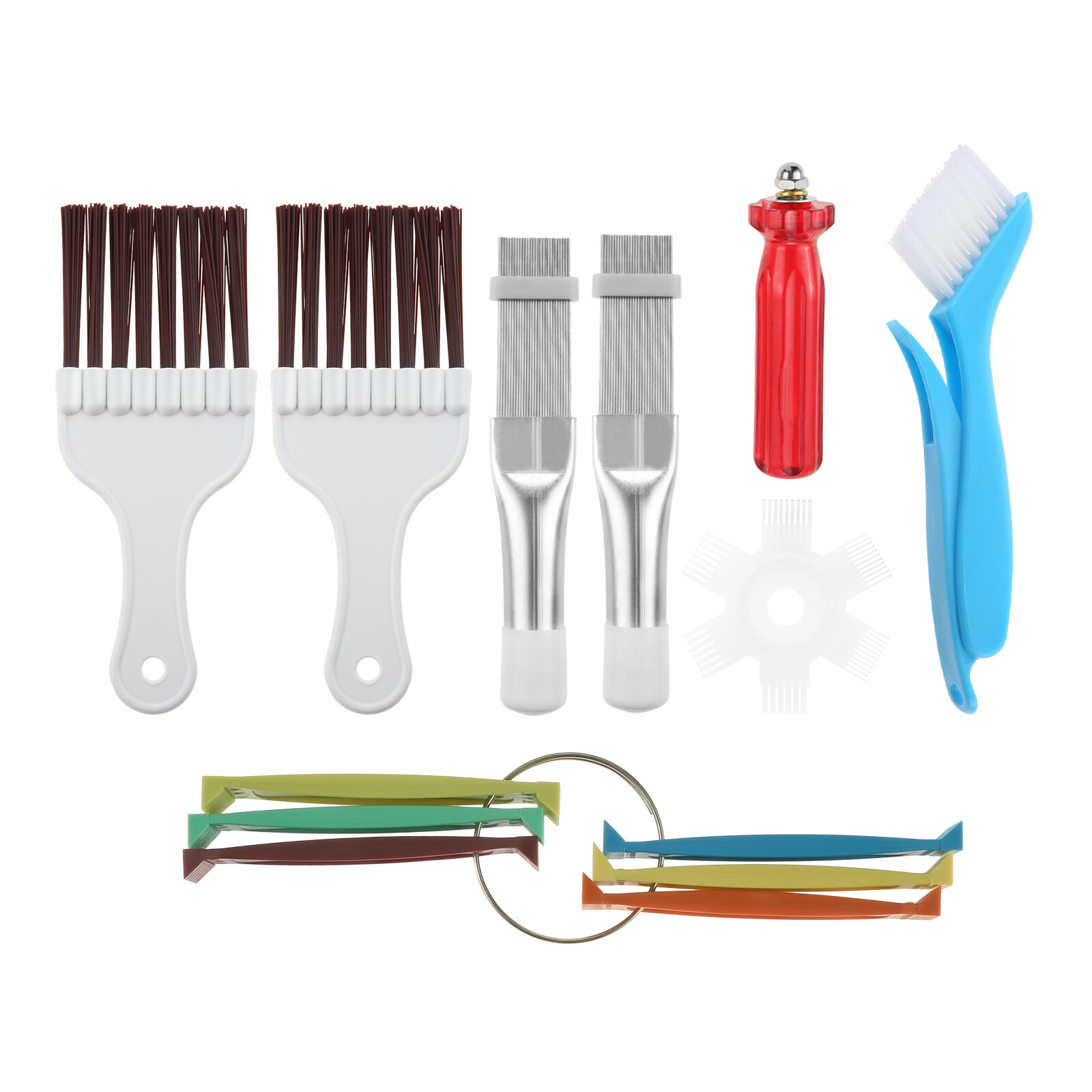 7X Air Conditioner Condenser Fin Comb Refrigerator Cleaning Brush Clean Tool Kit