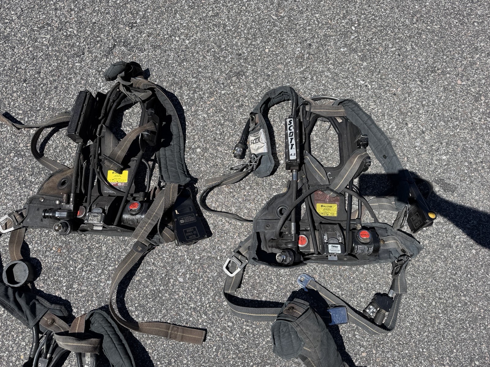 Lot of 4 Scott 4.5 AP75 SCBA Air Pak PACKs For Parts – Untested