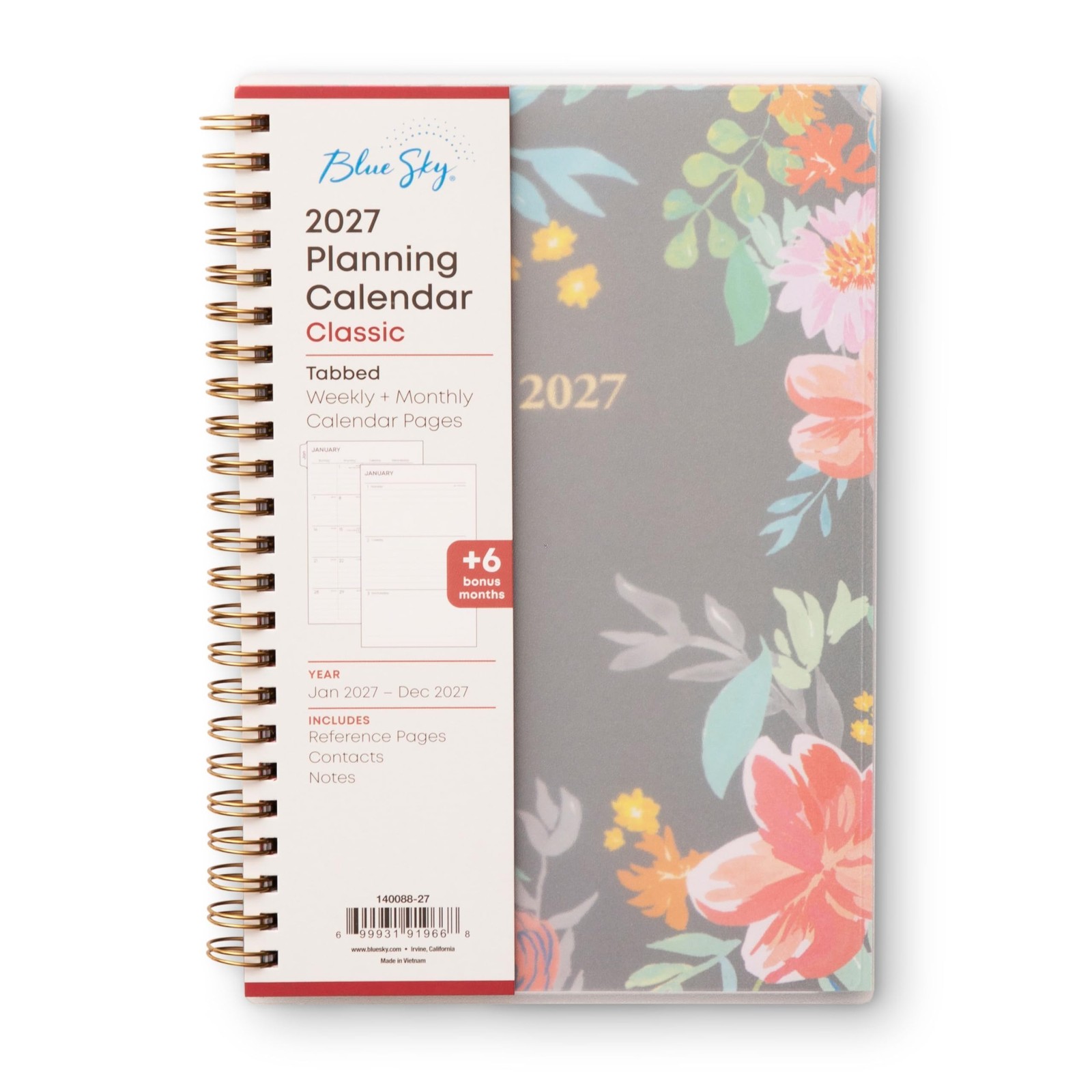 2027 Weekly and Monthly Planner Calendar, January 2027 – December 2027, 5″ X 8