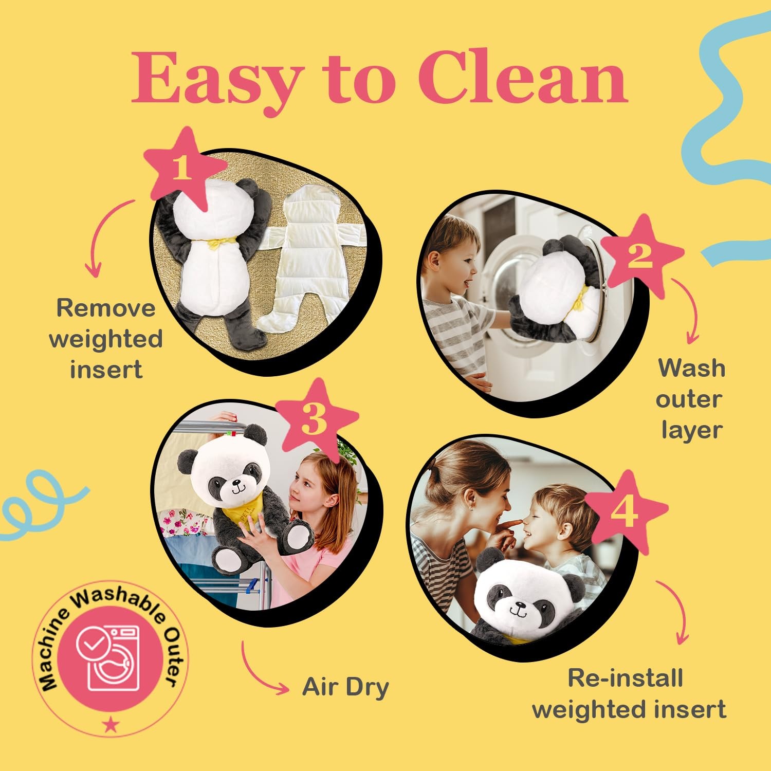 Lilly’S Love Lillys Love Weighted Stuffed Animals For 5Lb Calming Panda Plush