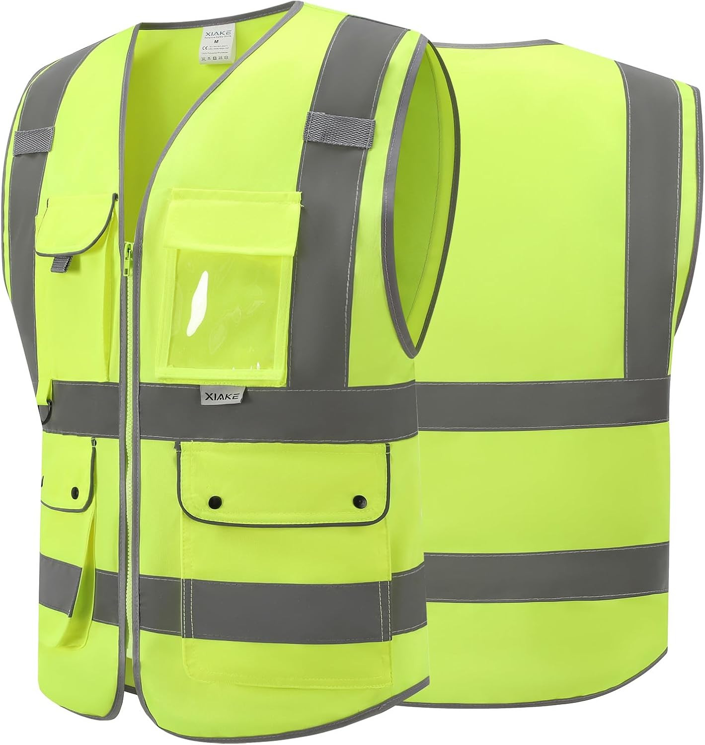 Reflective Safety Vest for Men & Women High Visibility Class 2 Vest with Pockets