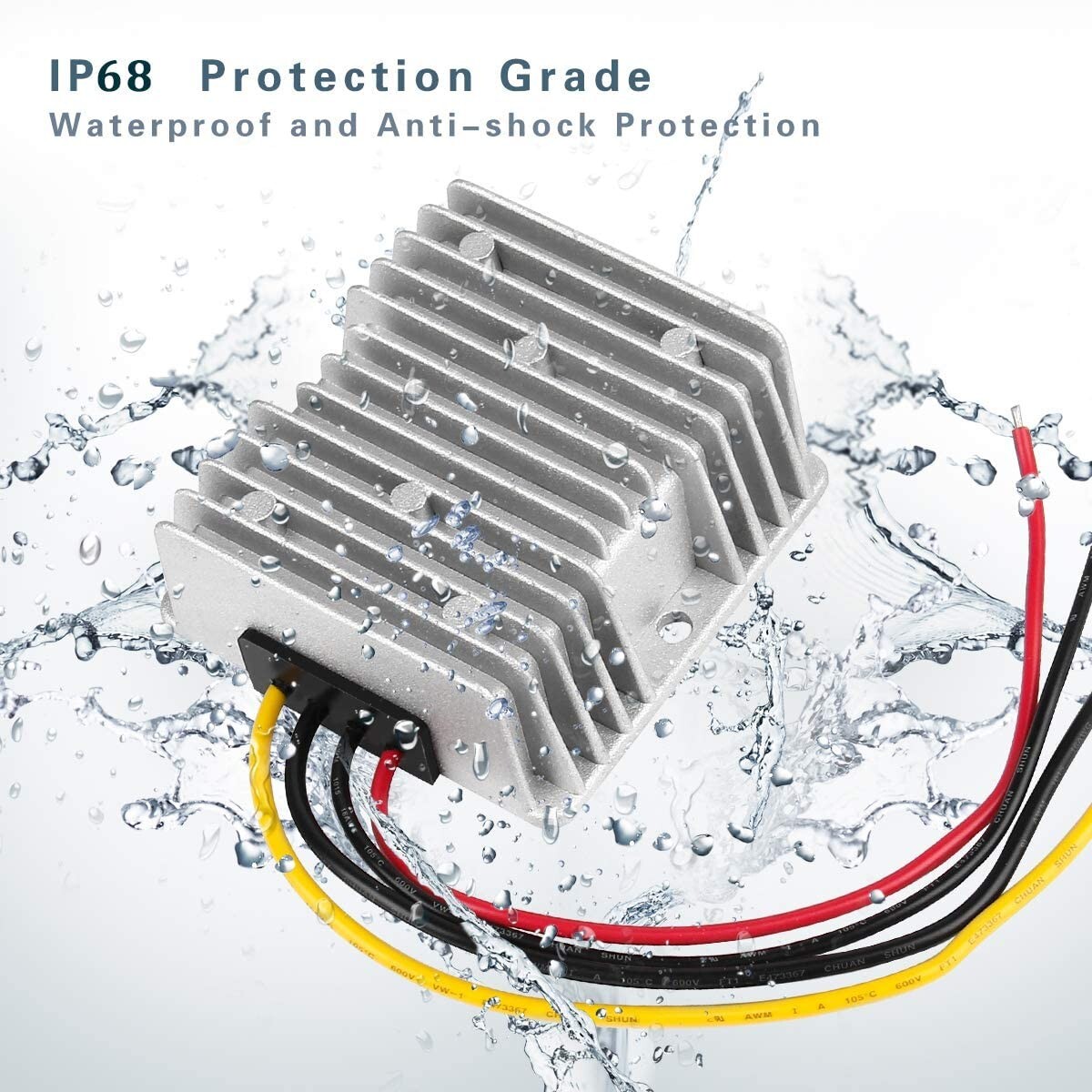 48V to 12V Voltage Reducer DC to DC 10A 120W Converter Regulator Waterproof
