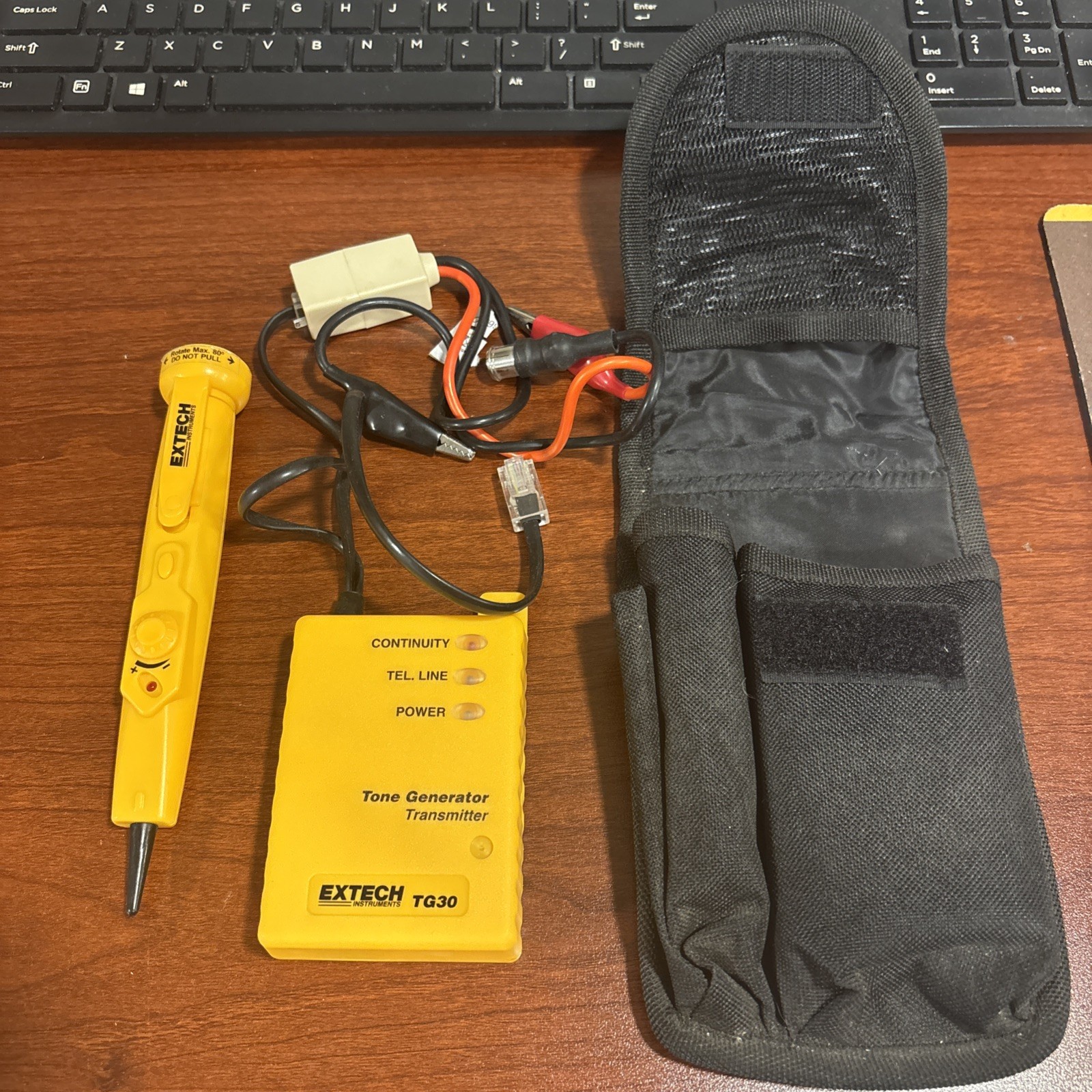 Extech TG30 Wire Tracer Tone Generator Probe Kit Network LAN Phone Cable Finder