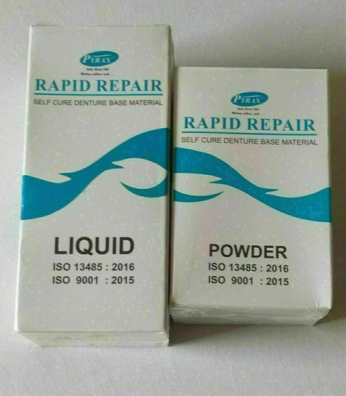 Dental Rapid Repair Self Cure Liquid 100ml & Powder 100 gm For Acrylic Denture