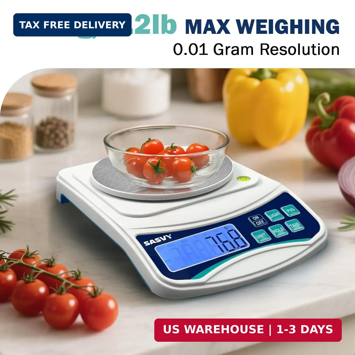 Digital Lab Scale 1000g x 0.01g oz/g/ct/DWT/tl/gn/ozt Precision Electronic Scien