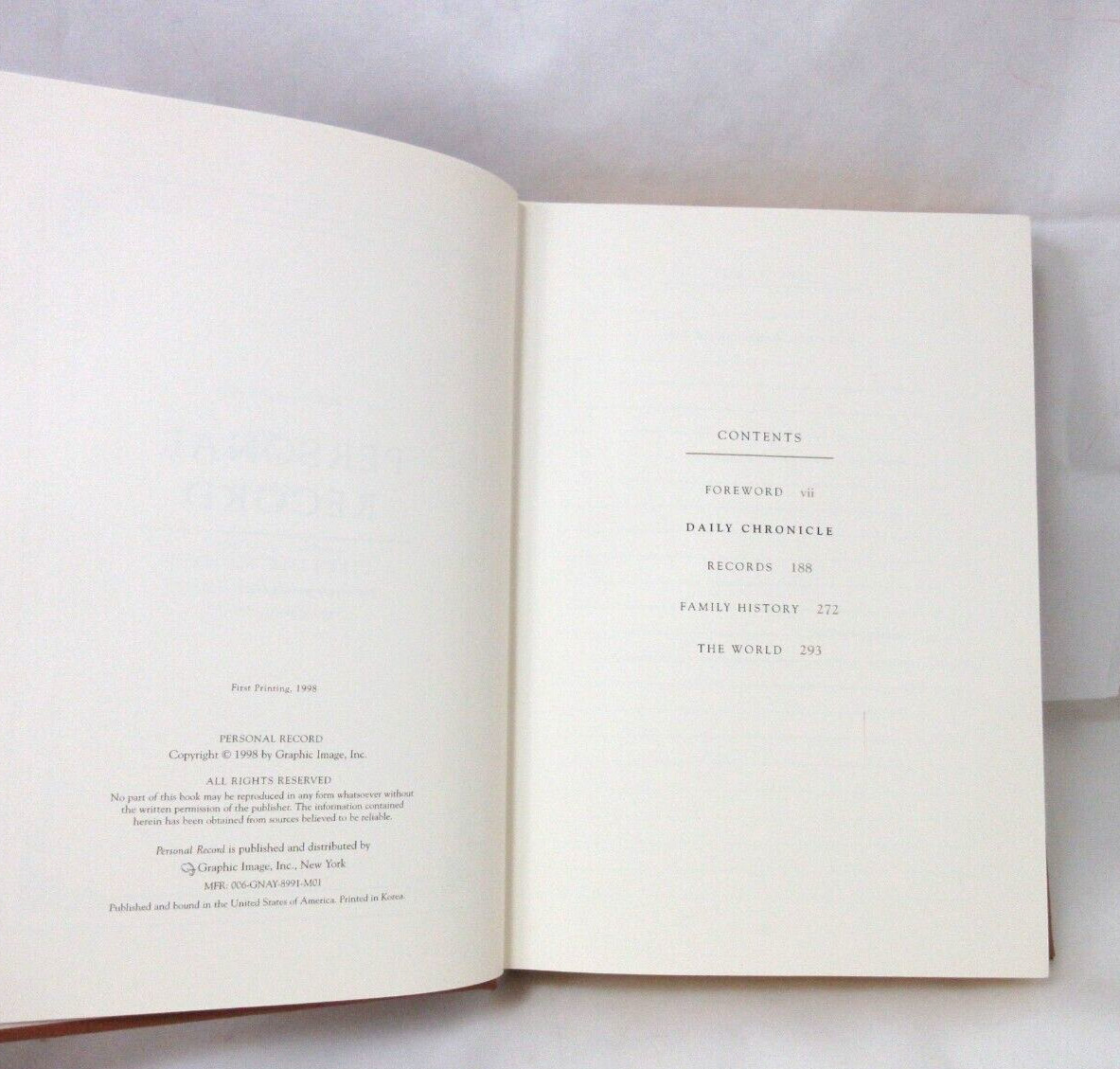 Personal Record: A Lifetime Memoir Heirloom Quality 8″ Leather Journal Levenger
