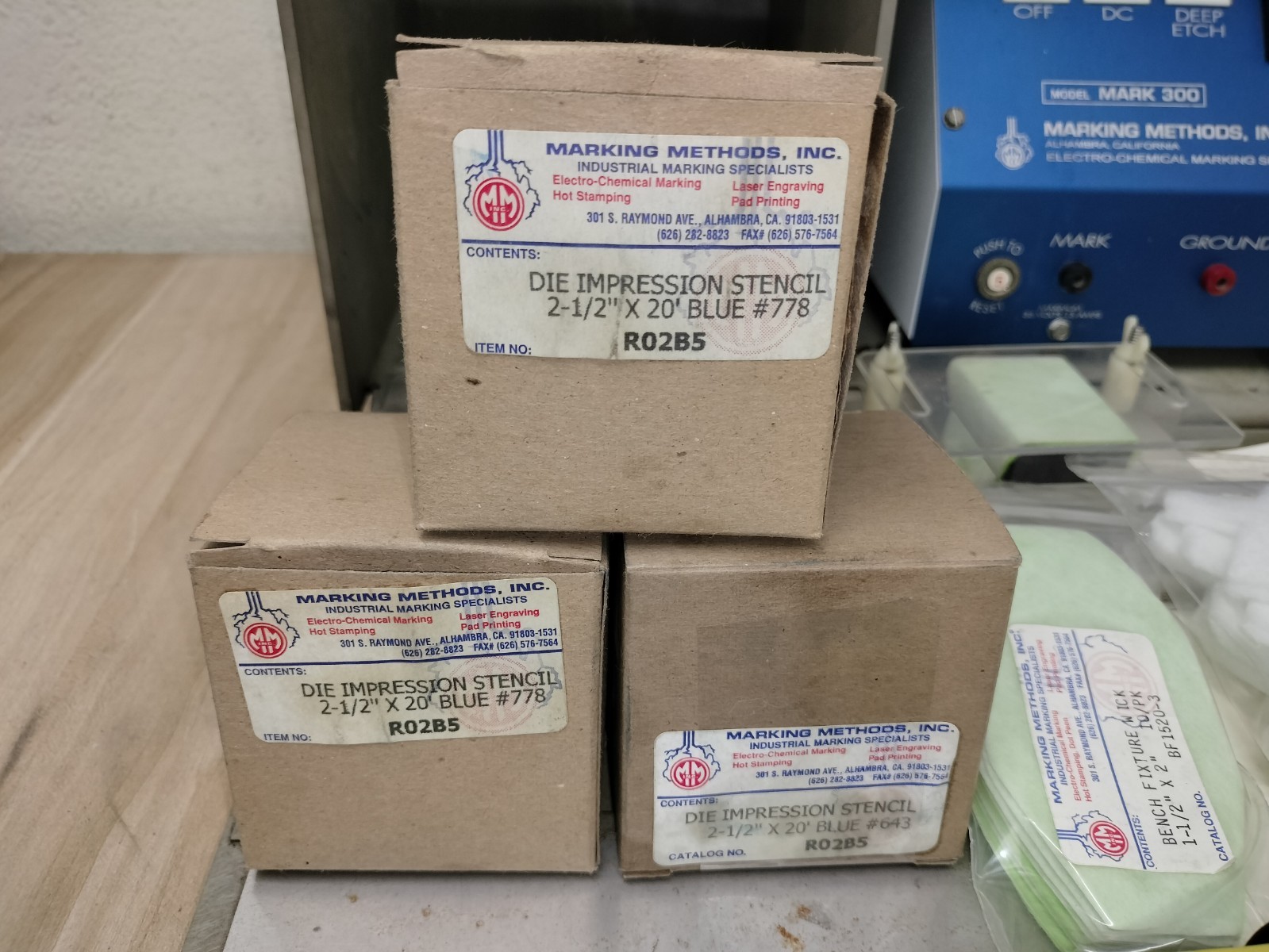 Marking Methods Inc Mark 300 Mark300 Electro Chemical Etching System w/ Case