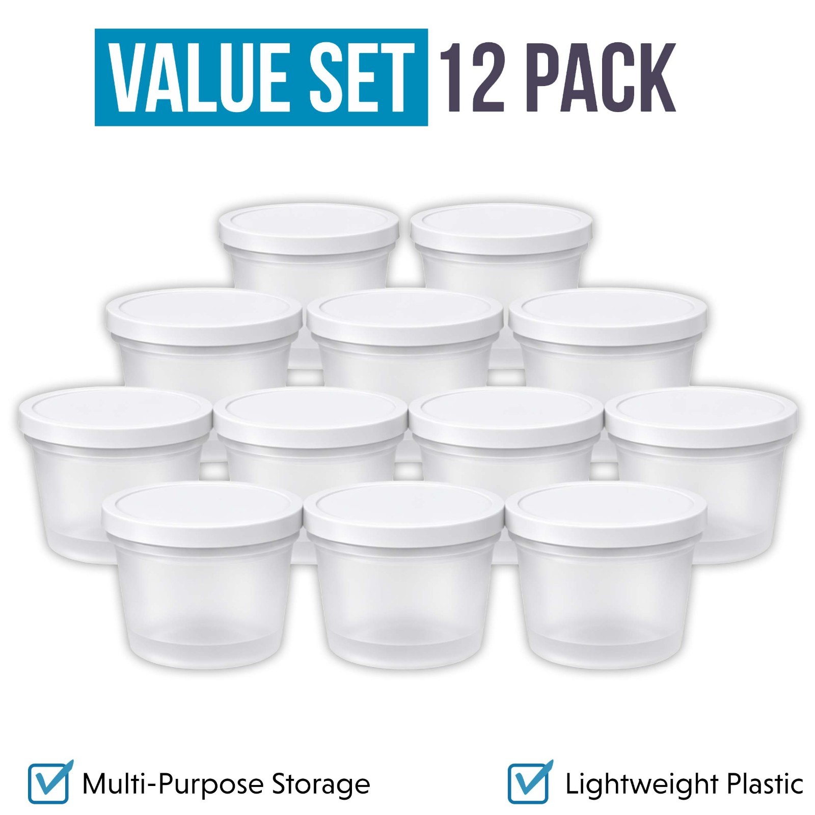 12 Pack 3.5g Pint Style Storage Containers with Lids Exotic Assorted Designs