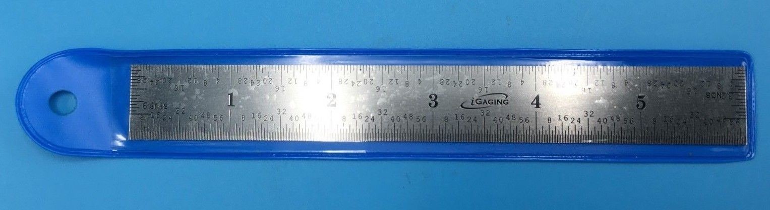 34-006-4R iGaging 6 Inch Steel Scale ruler 1/32″ 1/64″