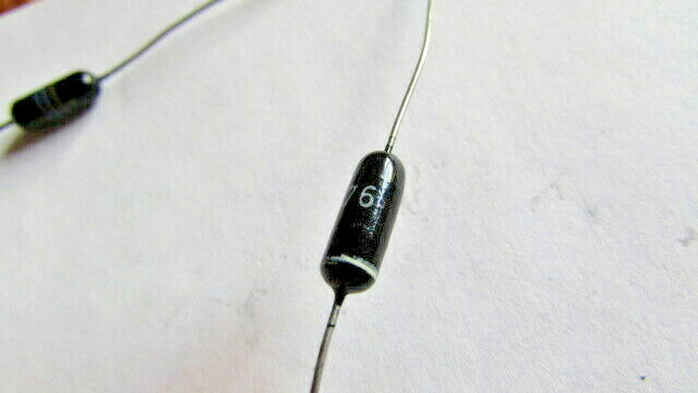 1N476 Vintage Large Glass Color Coded Germanium Diode Manufacture (1 Piece) USA