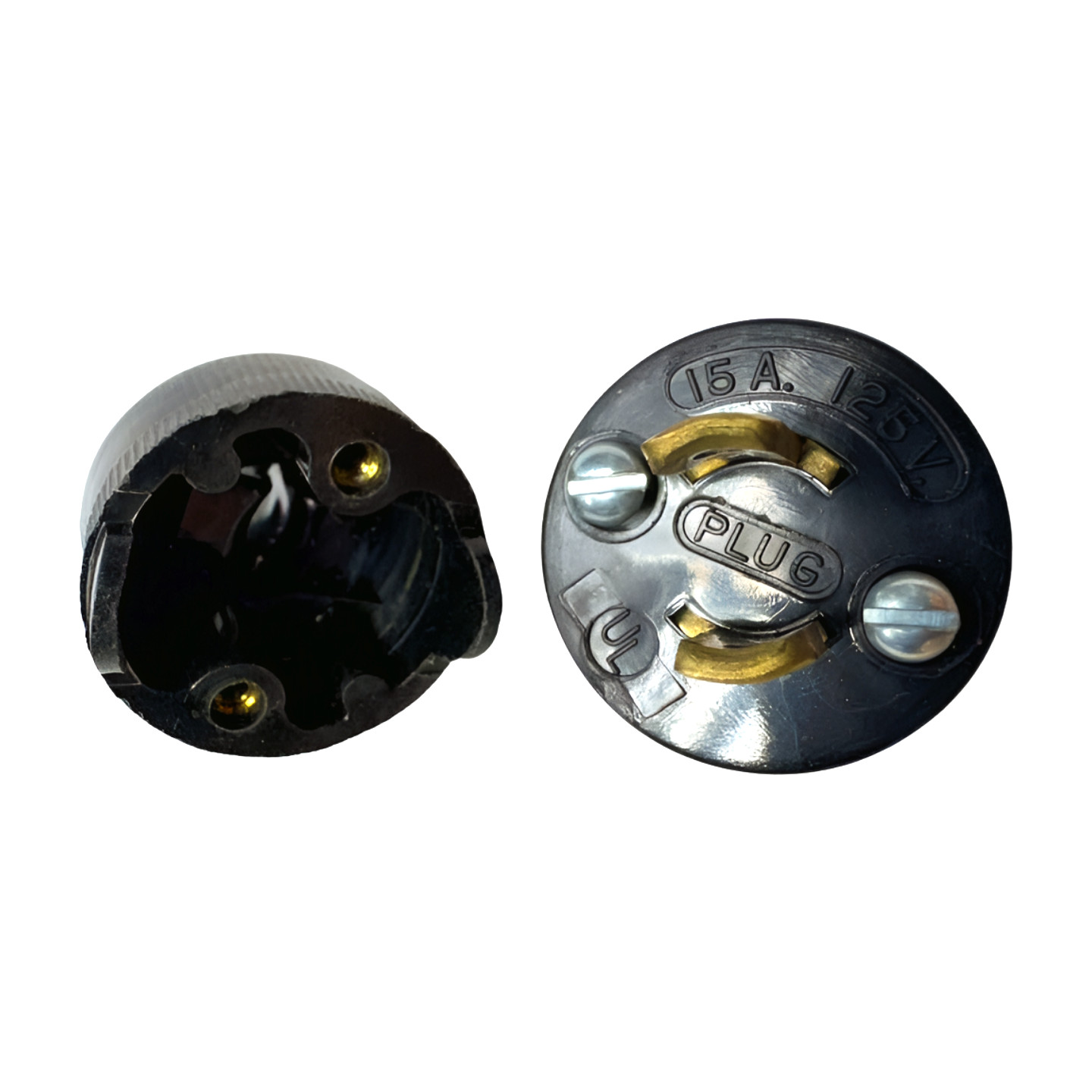 Arrow Hart 7465N Midget Locking Male Plug, 15A, 125V, 2-Pole, 2-Wire