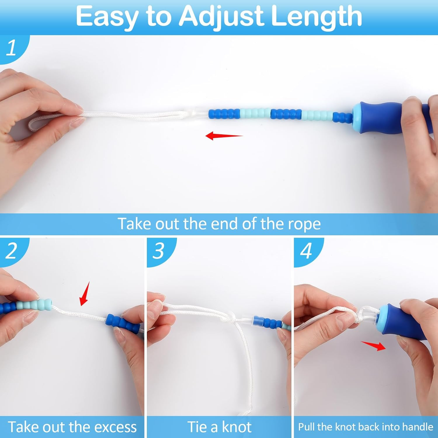 Jump Rope for Kids, Adjustable Jump Ropes for 4 5 6 7 8 10 12, Tangle Free Jumpi