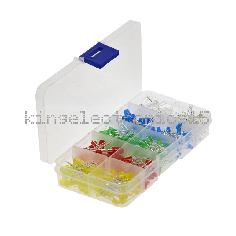 300pcs NEW 3mm 5mm LED Diodes Emitting White Yellow Red Green Blue Assorted