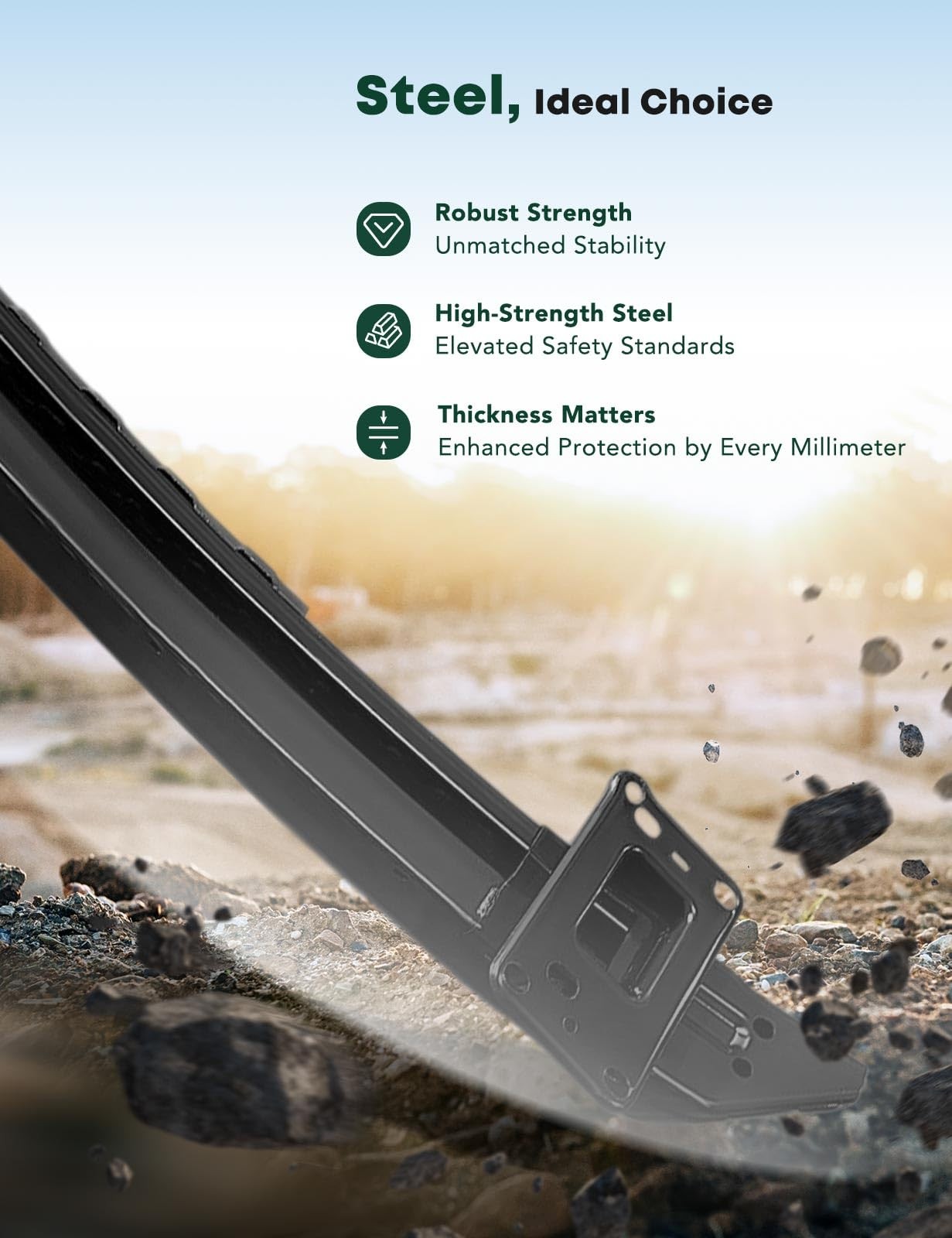 Front Bumper Reinforcement Impact Bar for Elantra GT 2013-2017 Hatchback Steel