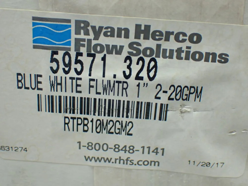 BLUE WHITE BLUE WHITE DIGI-METER FLOWMETER. RTPB10M2GM2