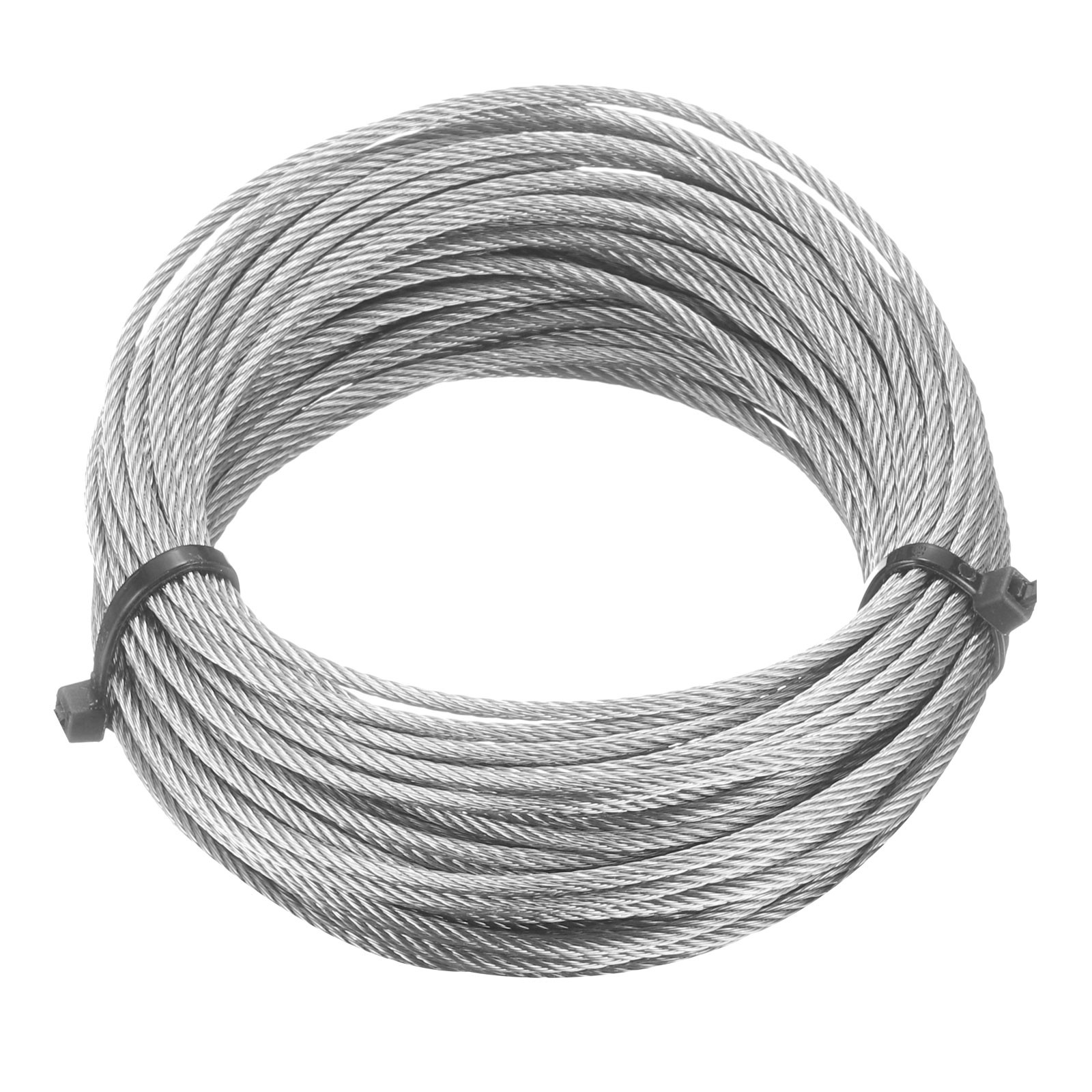 33ft (10M) 1.8mm Stainless Steel Wire Rope 7×7 Strand with 20pcs Loop Sleeves