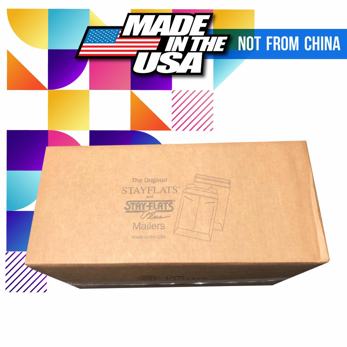 The Original Stay Flats Plus Envelope 9.75″x12.25″ Rigid Sturdy Mailer Usa #1