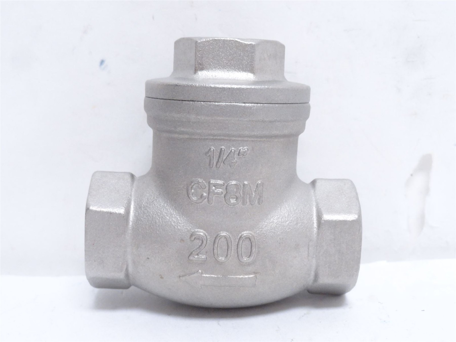 250125 New-No Box; Sharpe 20276-1/4 Swing Check Valve SS-316; Y Pattern; 1/4NPT