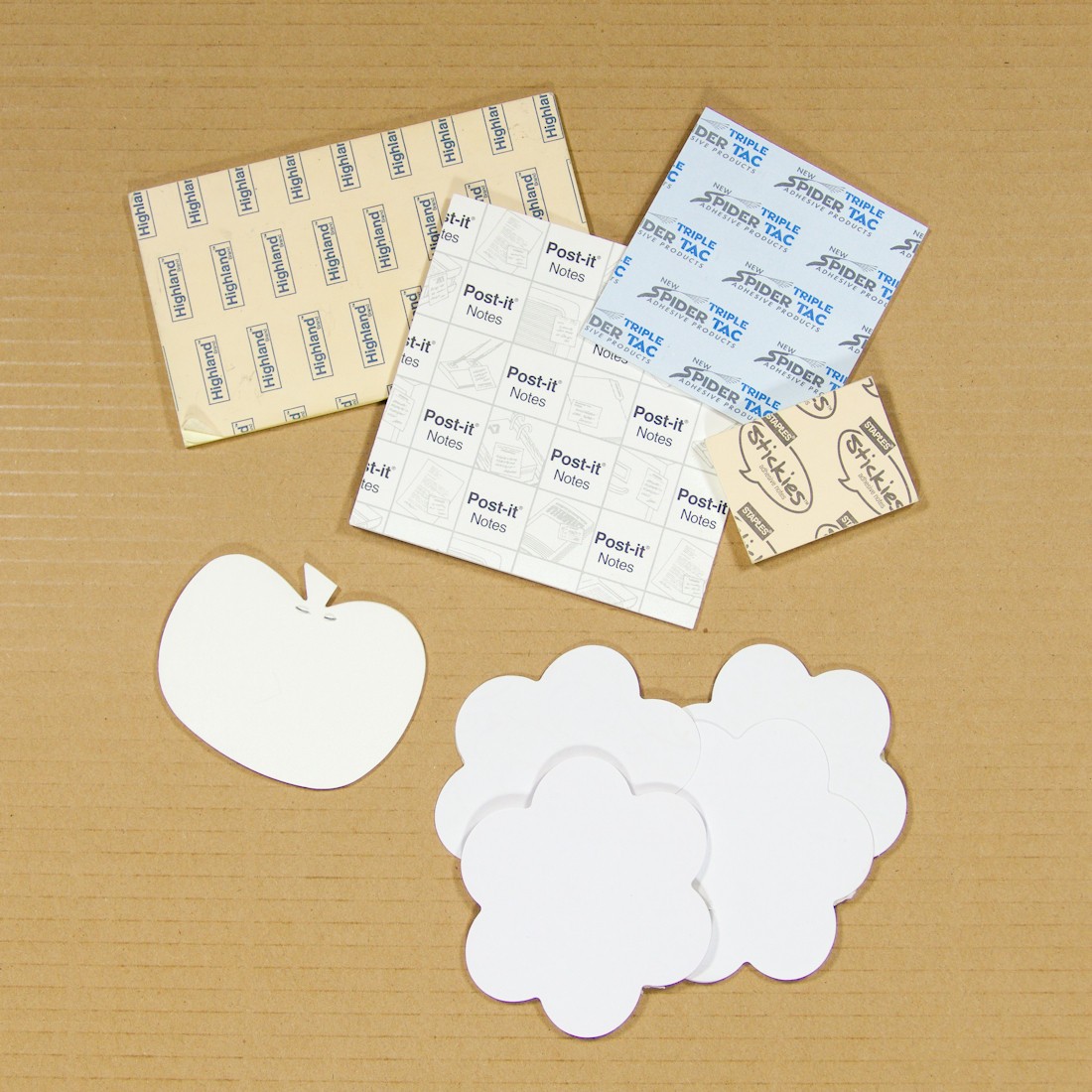 Writing Scratch Paper Scalloped Floral Tomato Plain Stationery Sticky Note Pads