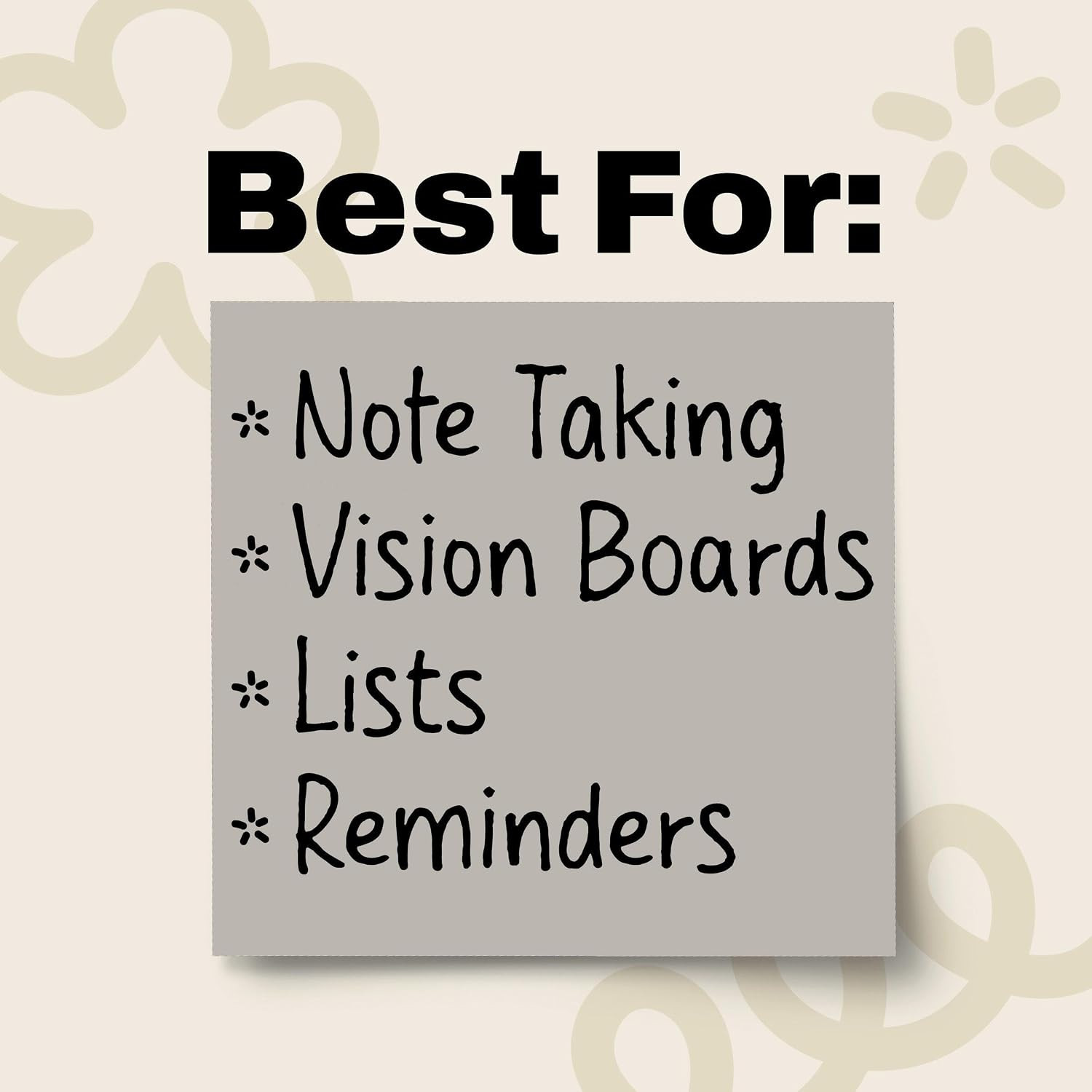 Post-It Super Sticky Notes, 3 X 3 In, Neutrality, 5 Pads, 90 Sheets/Pad | School