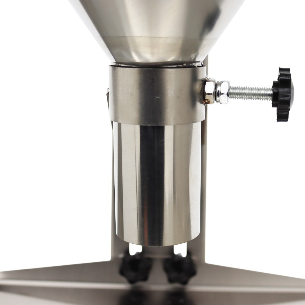 Manual Feeding Hopper Filling Platform Funnel w/Support Stand Adjustable Height