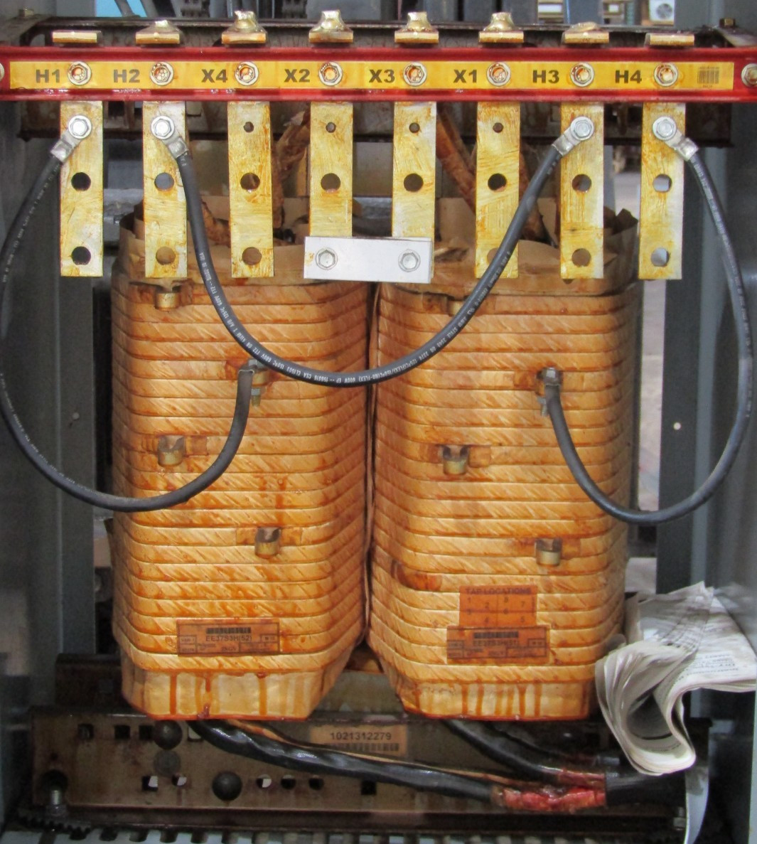😏 NEW SQUARE D 37.5 kVA TRANSFORMER 480/240 VAC HI 240/120 VAC LO 1∅ EE37S3H