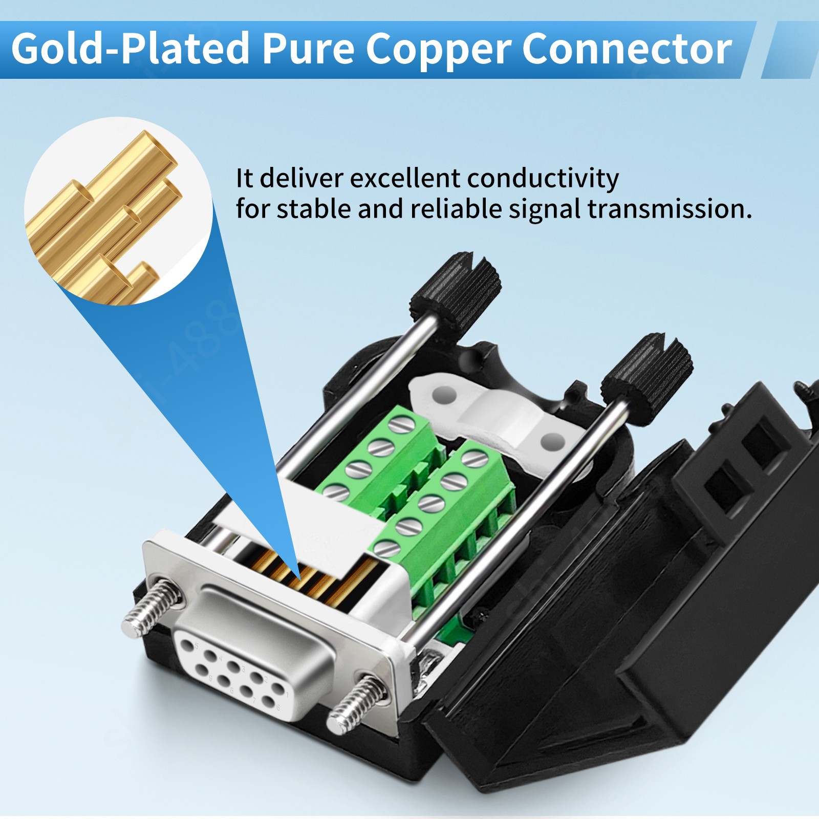 DB9 Breakout Connector DB-9 Female/Male RS232 Serial Adapter Solderless Module