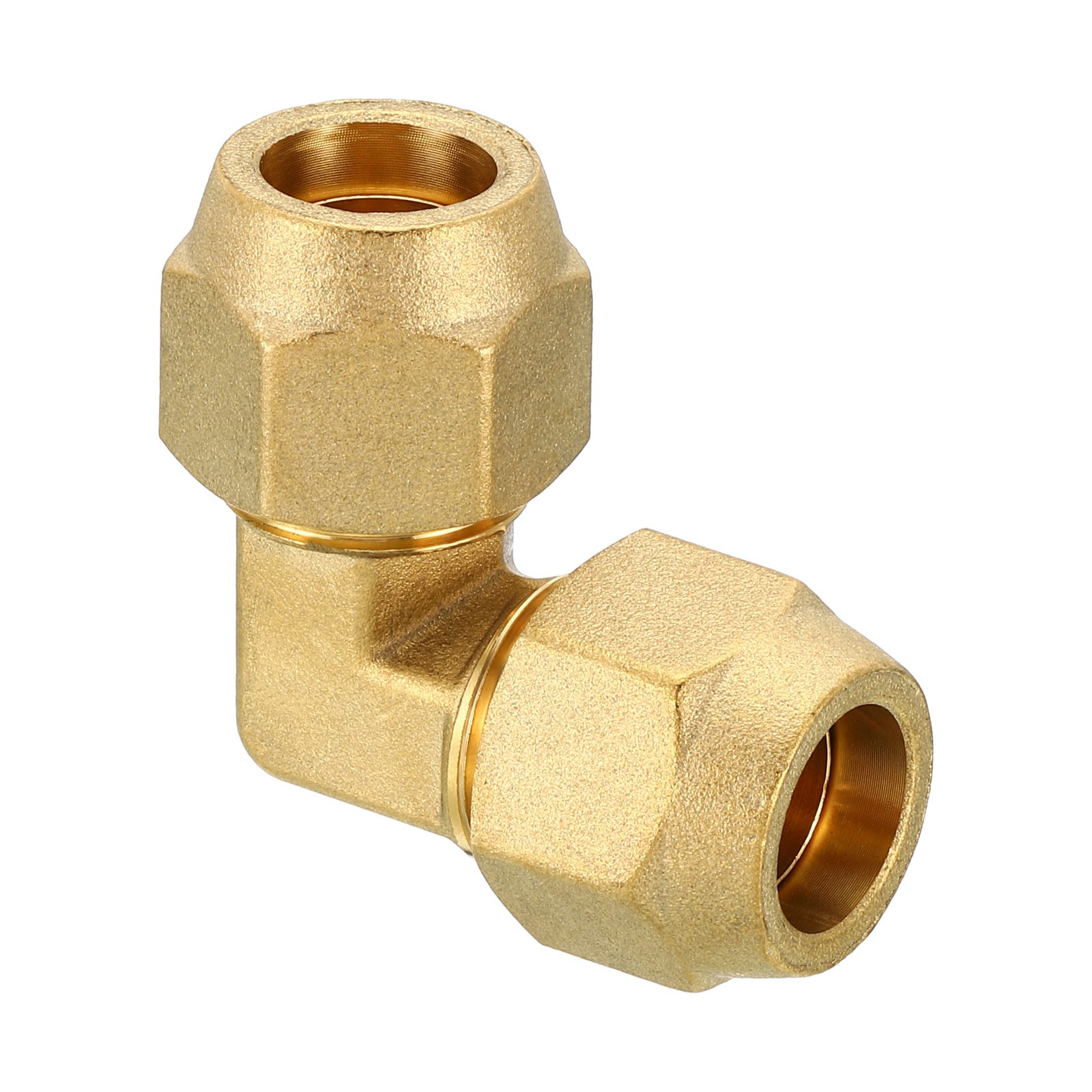 2Pcs 5/8″x5/8″ Brass Fitting Flare 90 Degree Elbow Tube Fitting with Nut