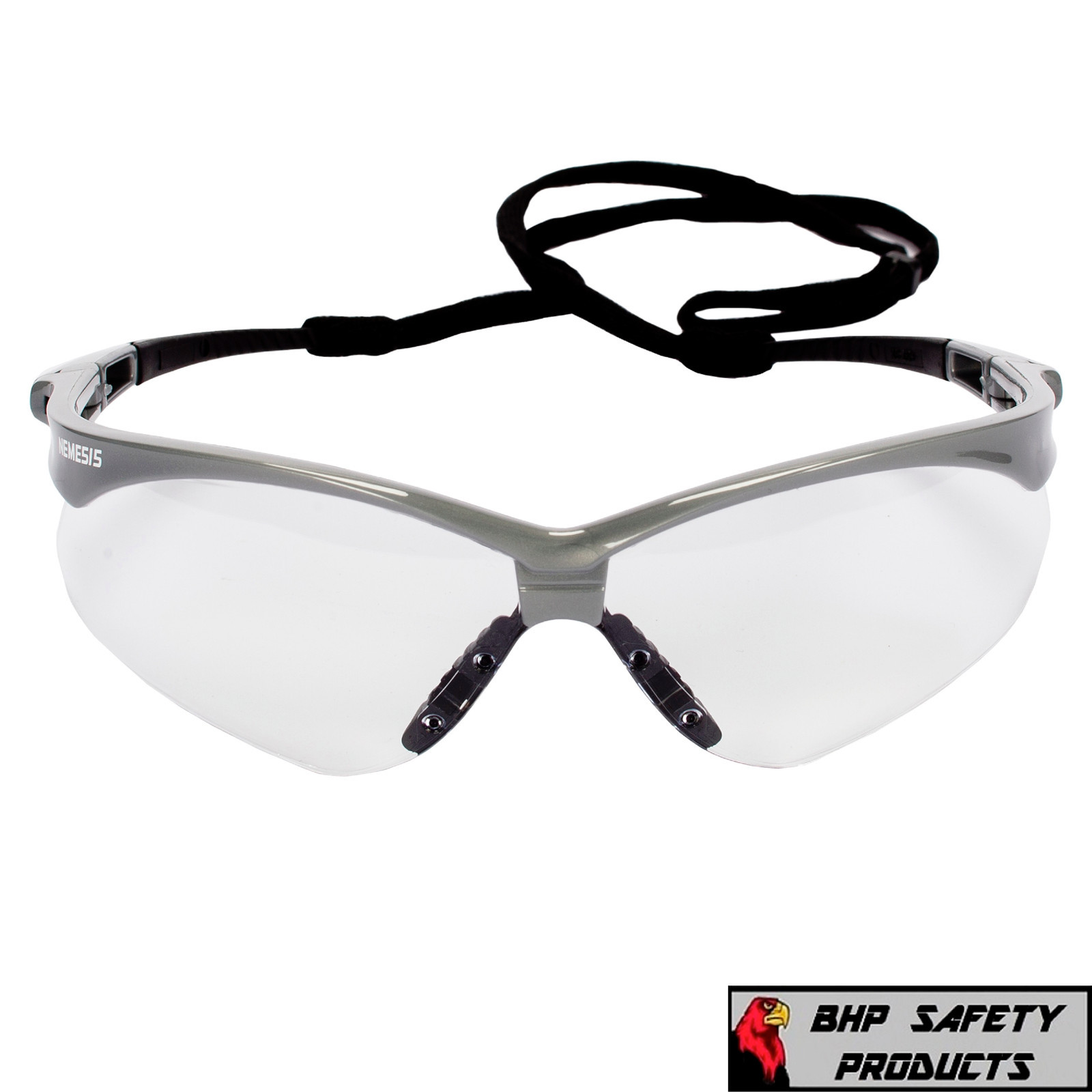 KLEENGUARD NEMESIS 47388 SAFETY GLASSES SILVER/CLEAR ANTI-FOG LENS Z87+ (3 PAIR)