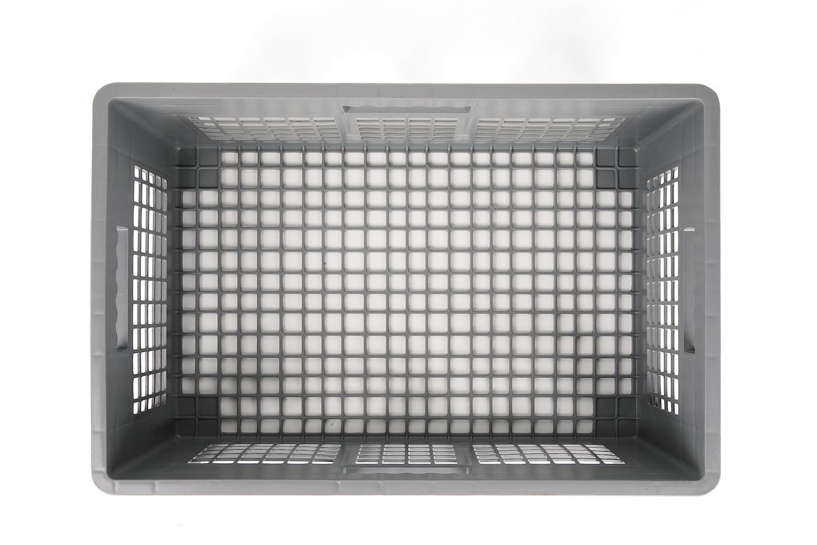 24 x 16 x 8 (1 Pack) Mesh Straight Wall Handled Storage Container Tote, Gray