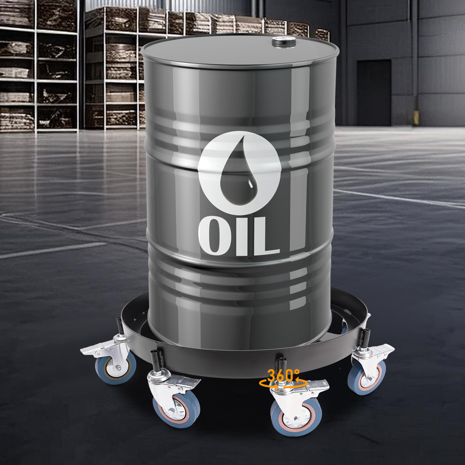 55 Gallon Drum Dolly Barrel Dolly Carts Drum Dolly With 8 Wheels Q235 Steel
