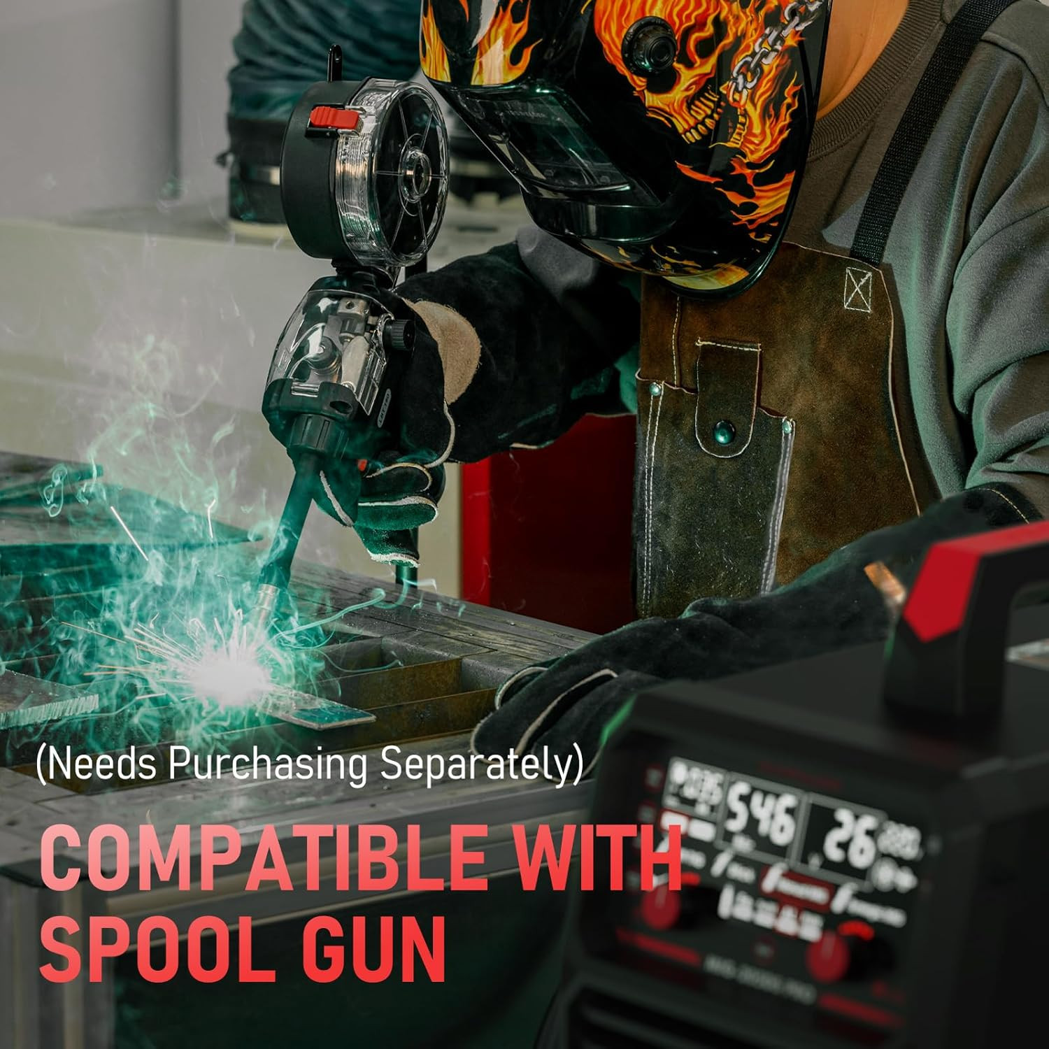 200Amp 110/220V Dual Voltage MIG Welding Machine, 5 in 1 Gas Mig/Flux Core Mig/S