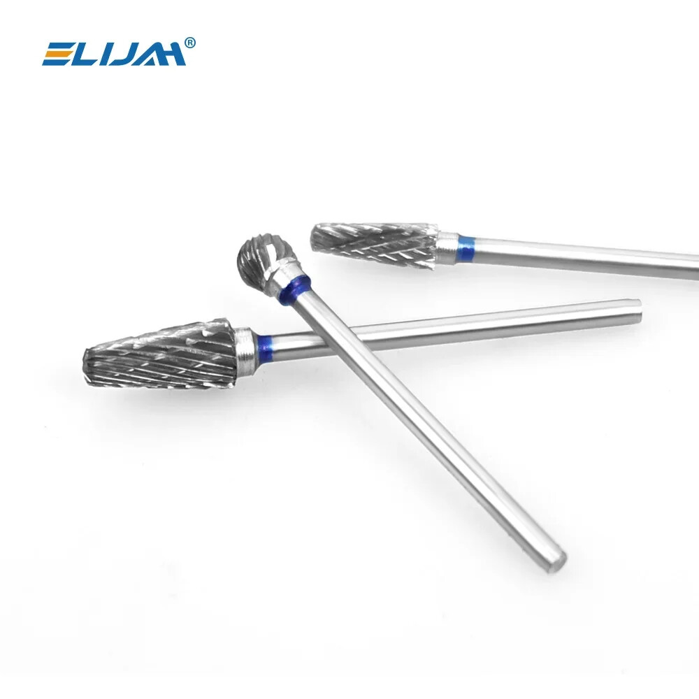 10 Pcs Dental Lab Polishing Bur Drills Tungsten Steel Carbide Burs Burrs 2.35mm