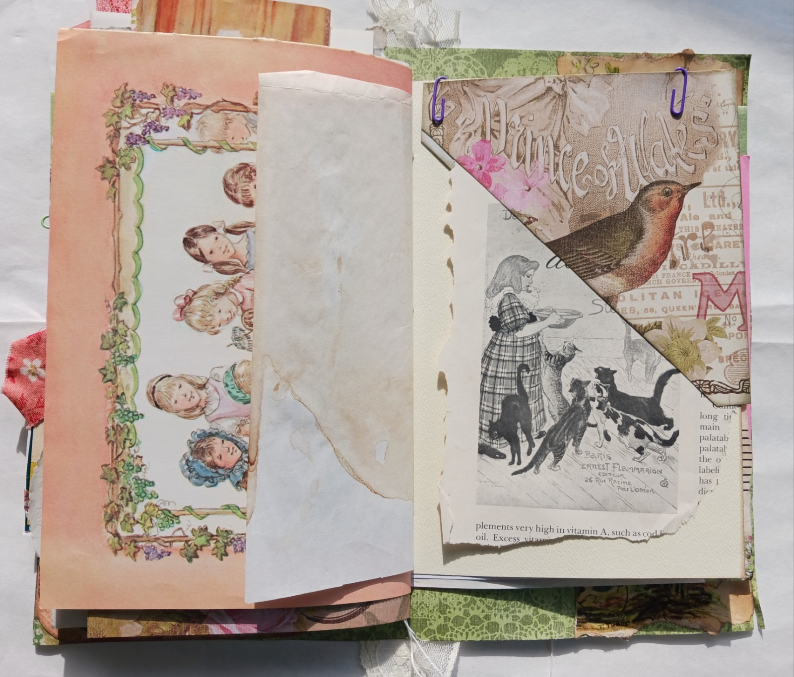 Vintage Style Junk Journal Handmade 86 Pages Women Mother Journal